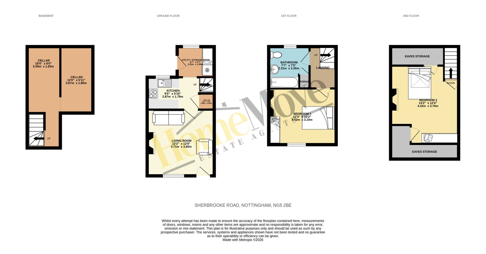 42, Sherbrooke Road, Nottingham floorplan