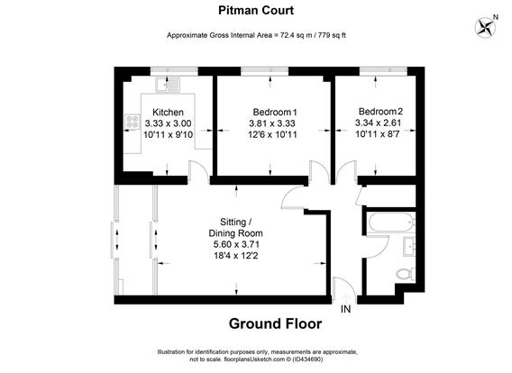 2 Bedrooms Flat for sale in Pitman Court, Gloucester Road, Bath BA1