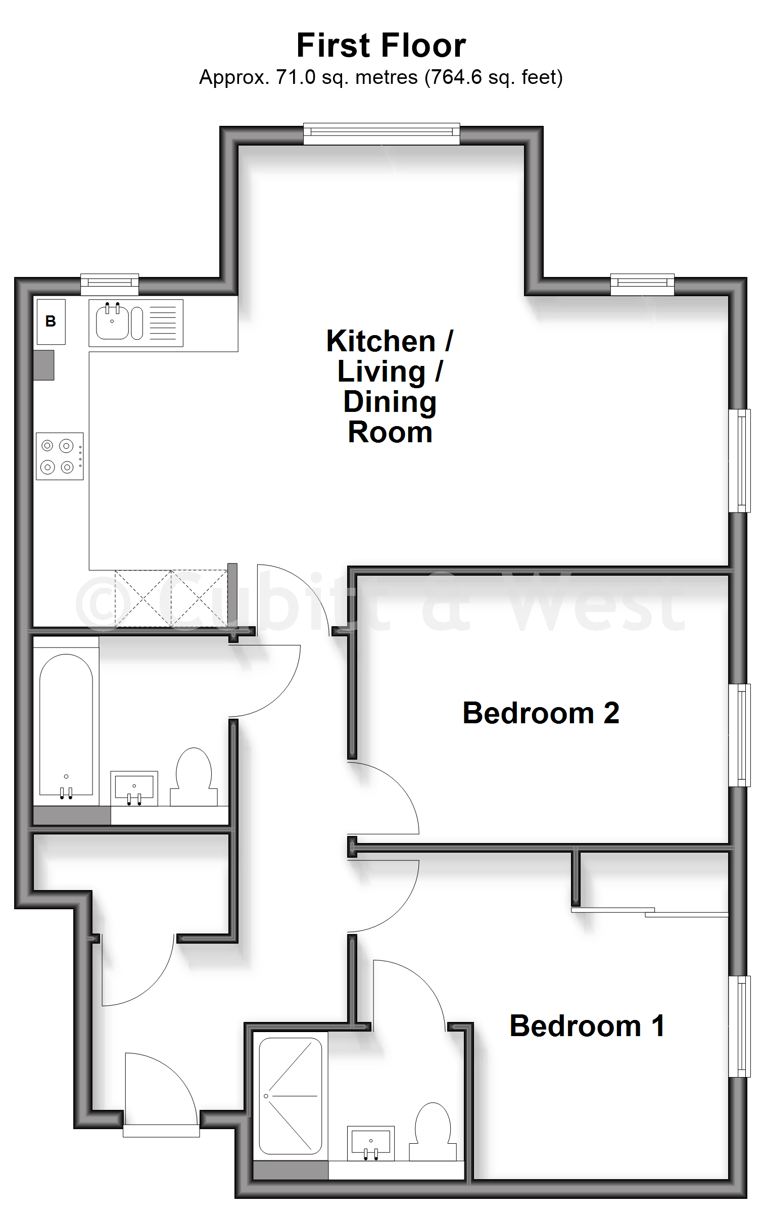 1, William Way, Godstone floorplan