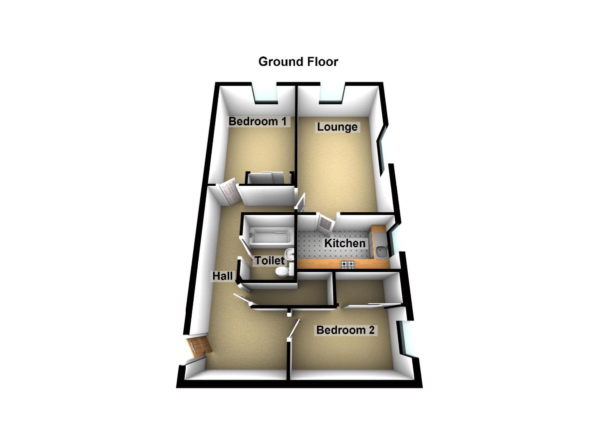 2 Bedrooms Flat for sale in 14 Middlesex Gardens, Kinning Park.Glasgow G41