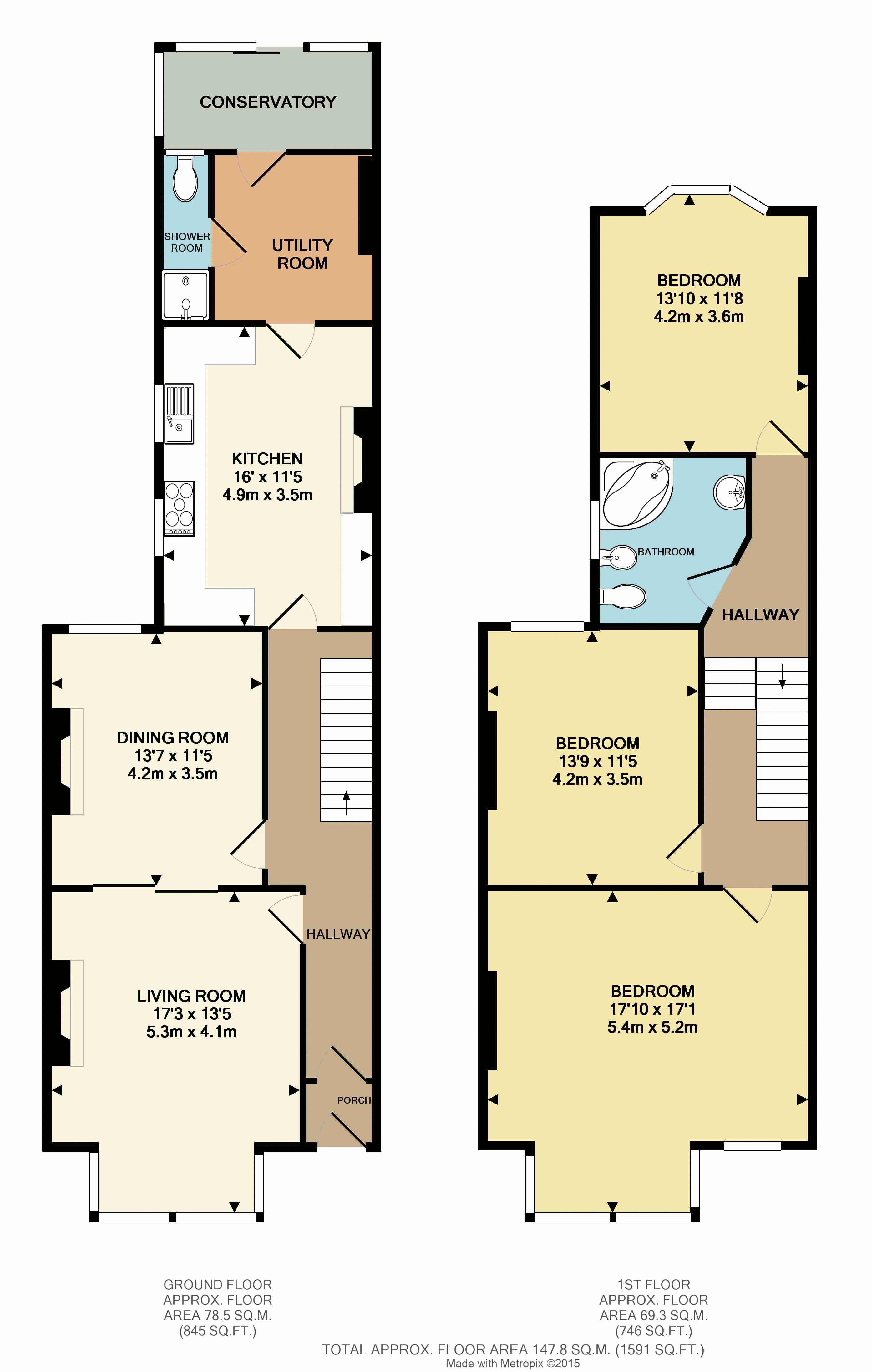 48, Chestnut Road, Plymouth floorplan