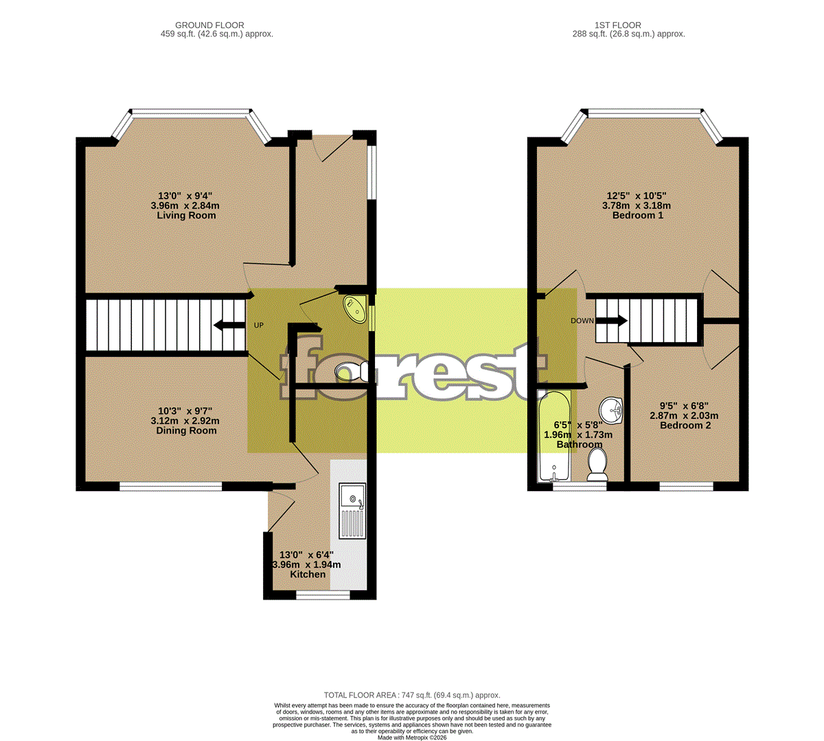 13, Woodlawn Drive, Feltham floorplan