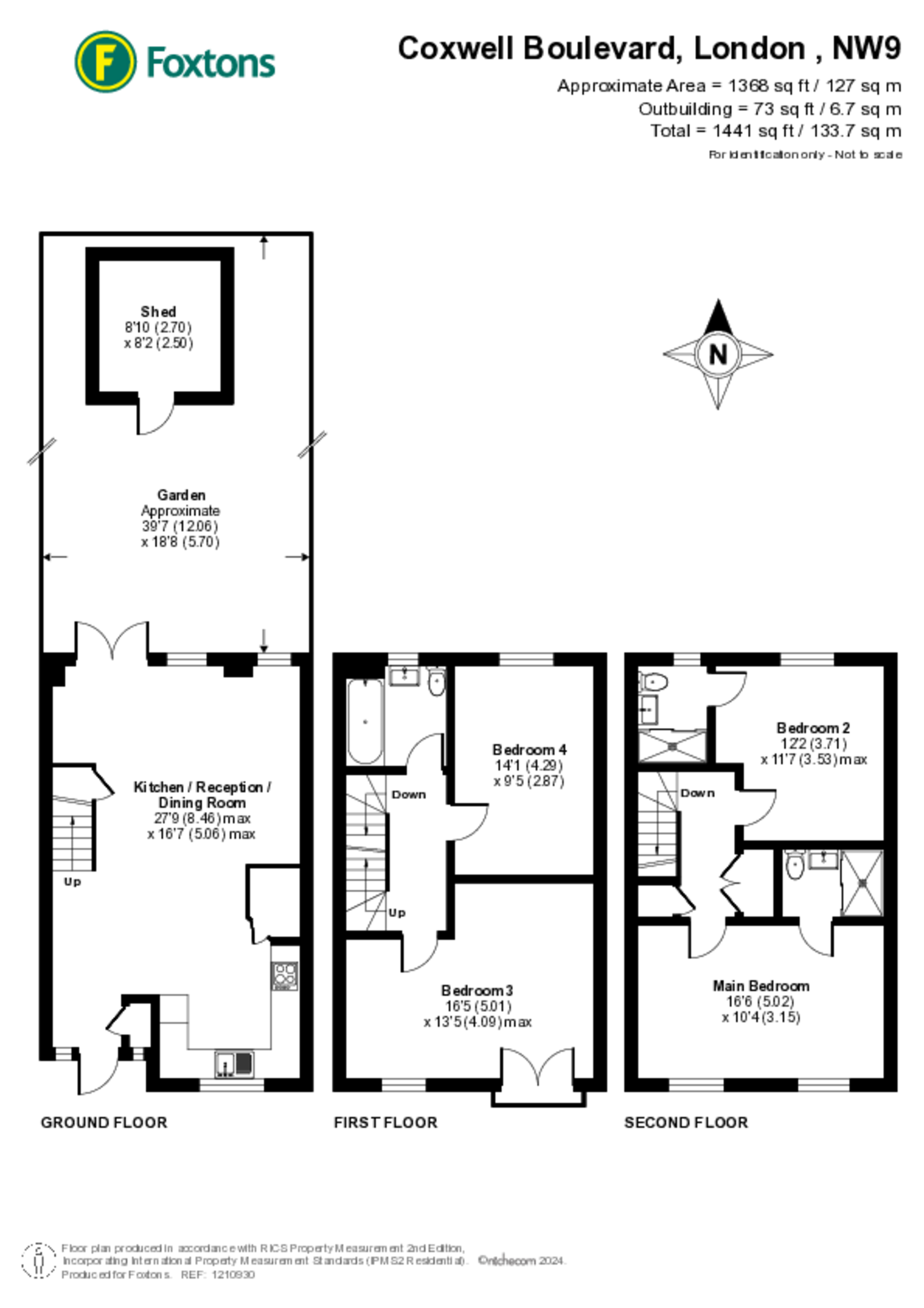 Coxwell Boulevard, Mill Hill floorplan