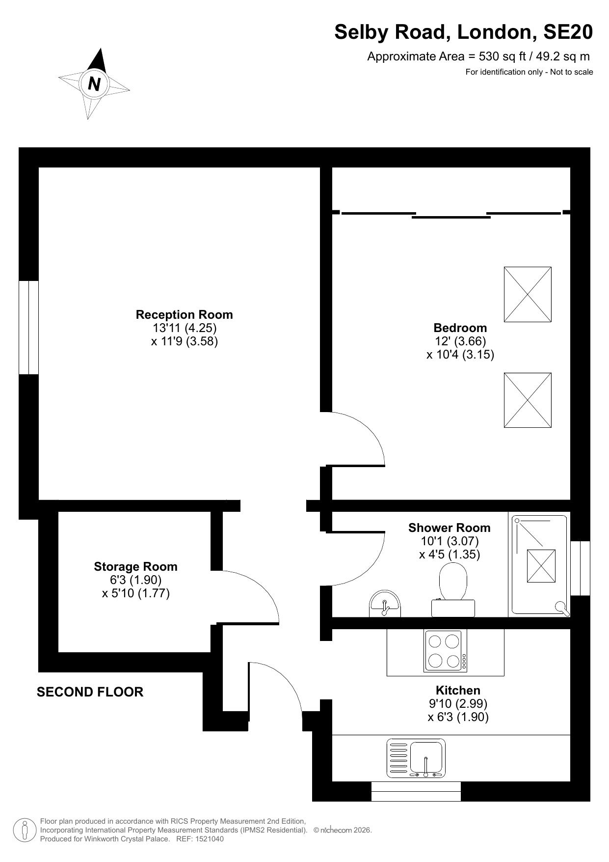 Flat 3, 45, Selby Road, London floorplan