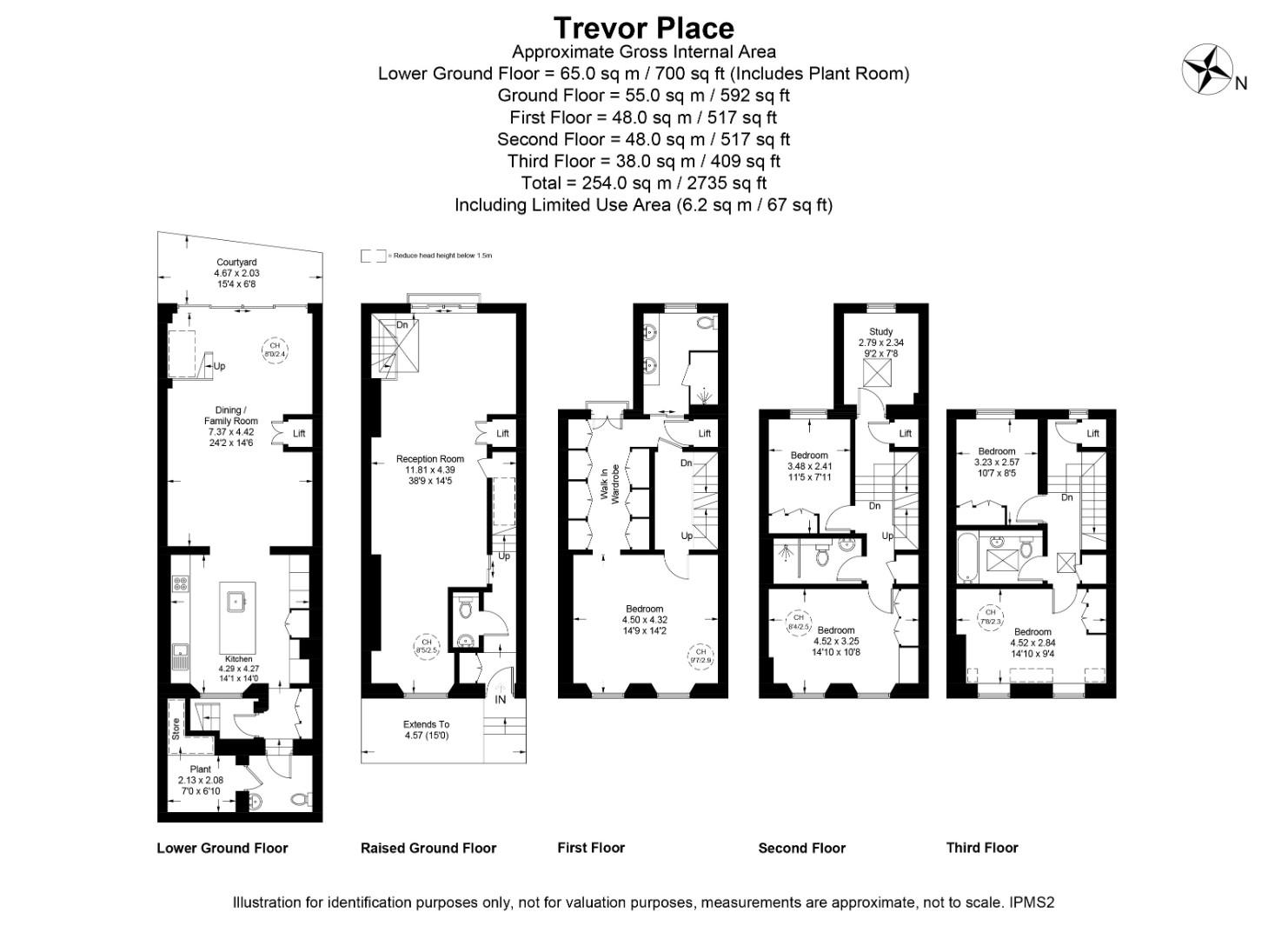 28, Trevor Place, London floorplan
