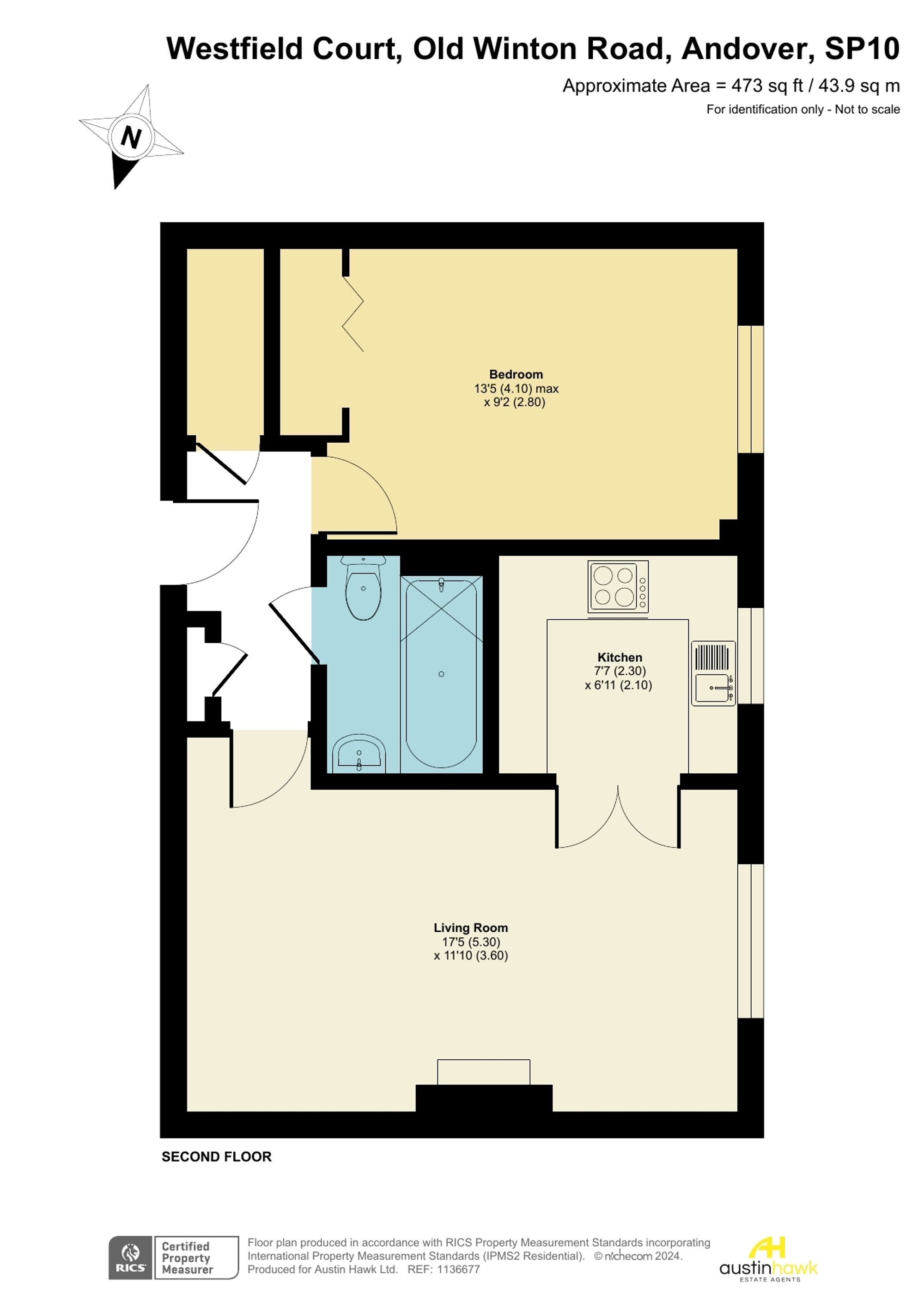 Flat 37, Westfield Court Old Winton Road, Andover floorplan