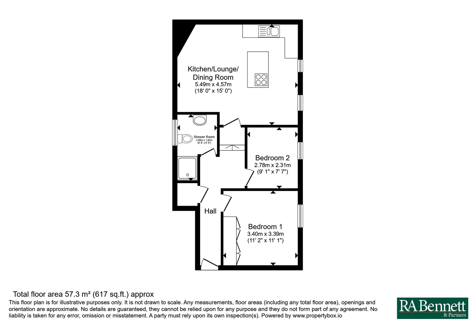 Flat 5 Court House, 2, Bradley Street, Gloucestershire floorplan