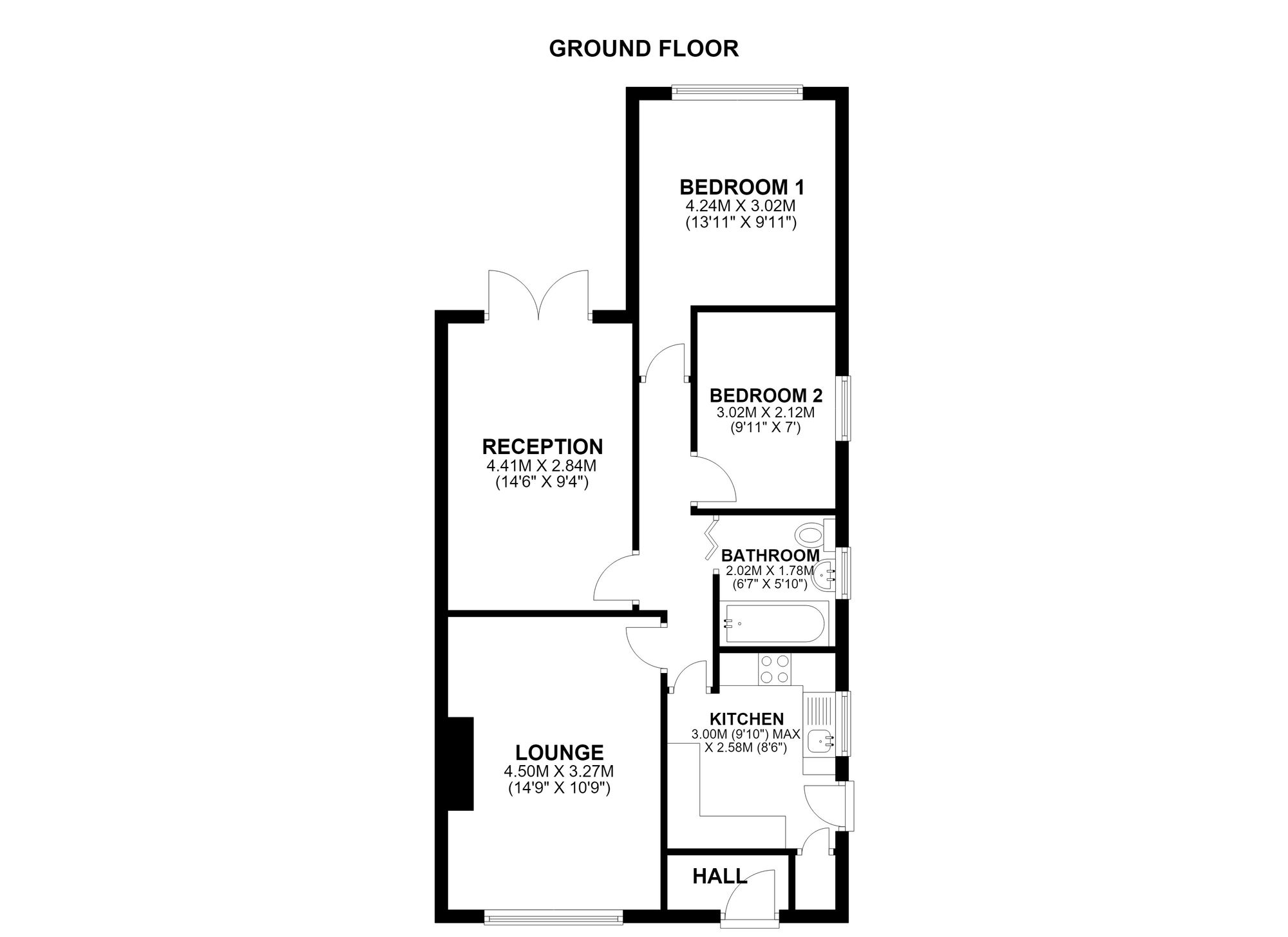 47 Merlin Crescent, Bridgend floorplan