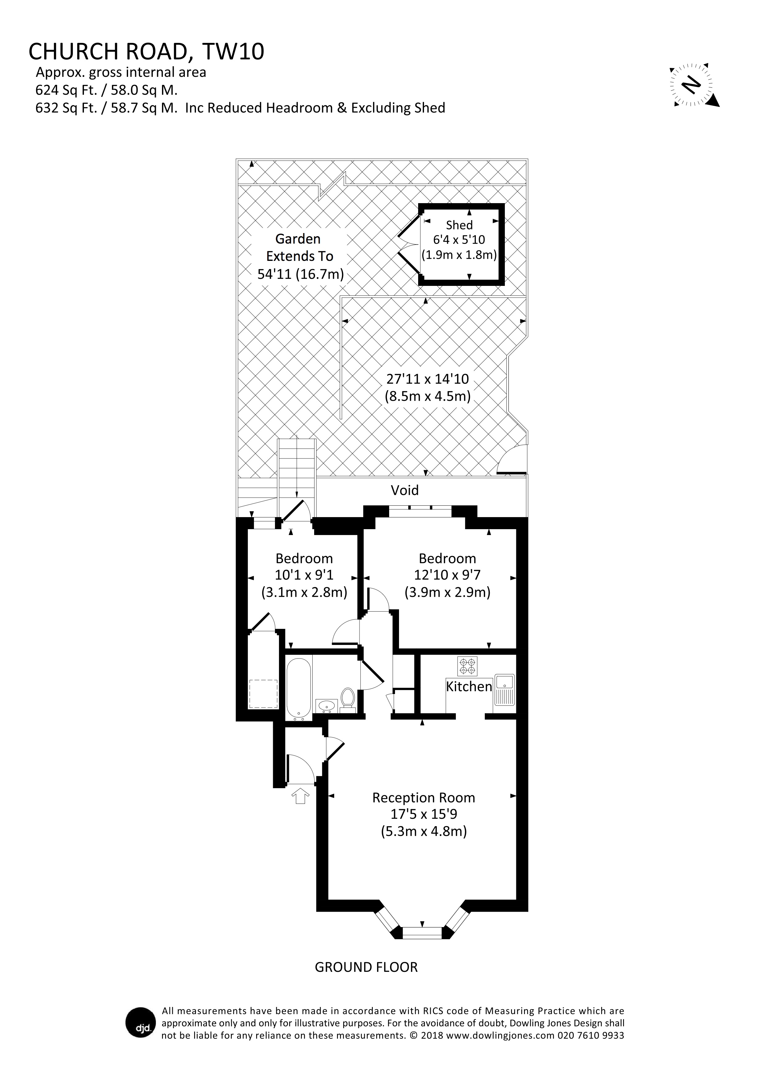 2 Bedrooms Flat to rent in Church Road, Richmond TW10