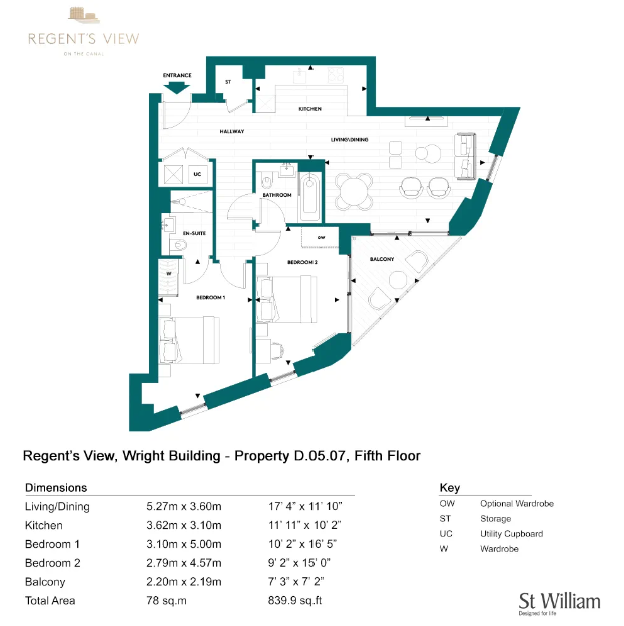 The Wright Building, Regent's Canal, E2, London floorplan