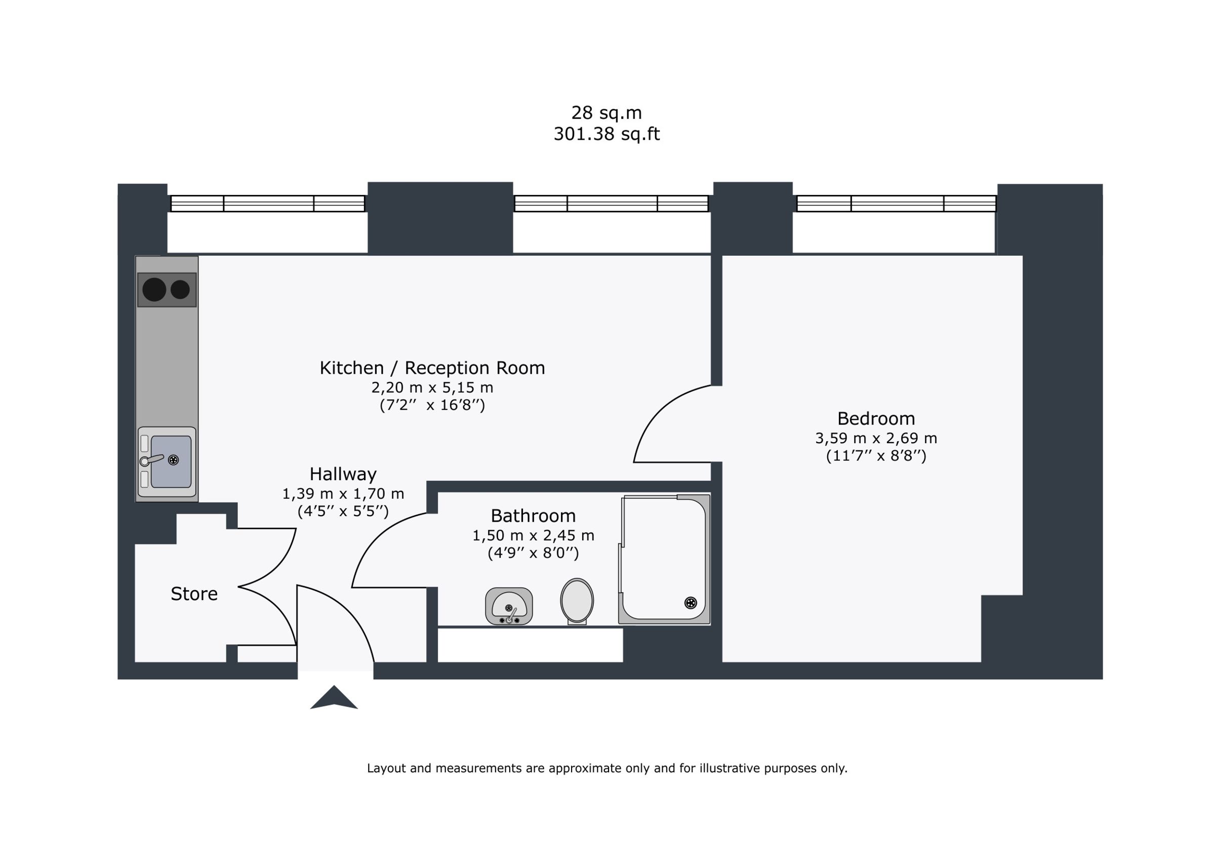 Flat 5 George West House, London floorplan