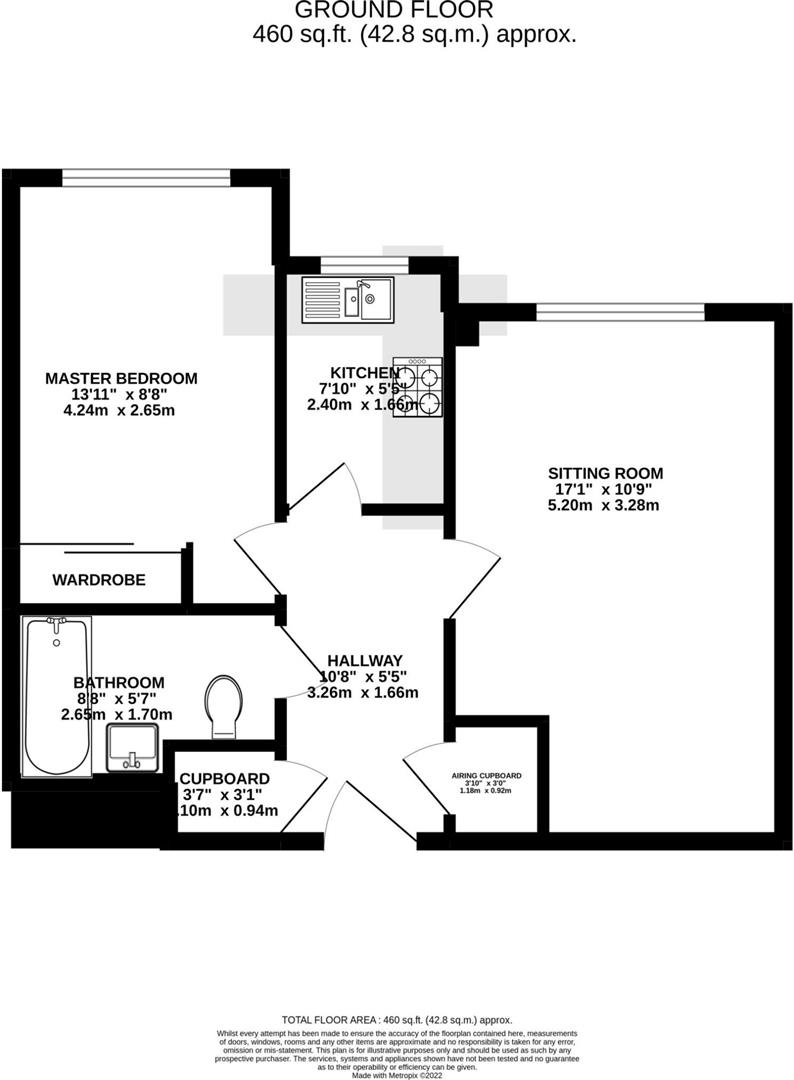 26 Clare Court, Clarence Road, Fleet floorplan