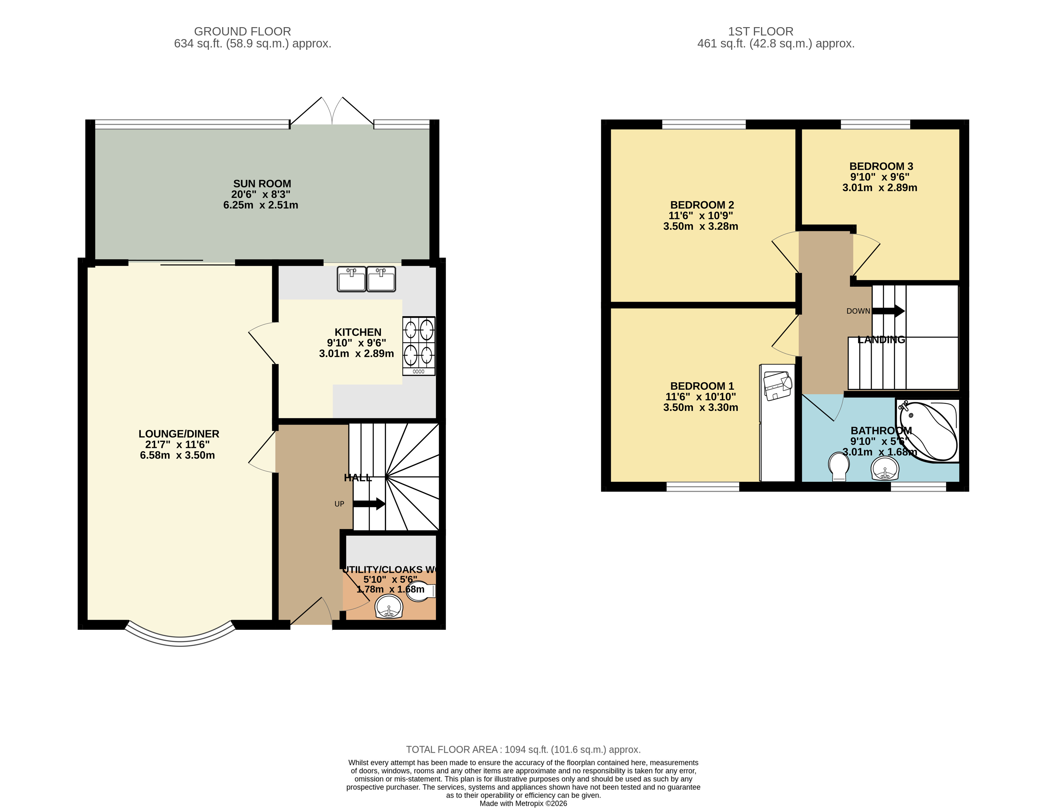 7, Elgar Close, Nuneaton floorplan
