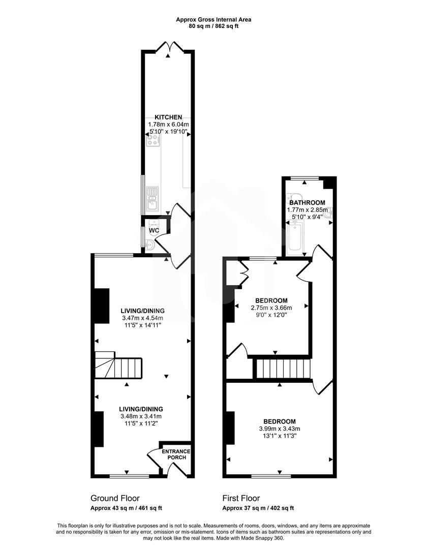 9, Edward Street, Leicester floorplan