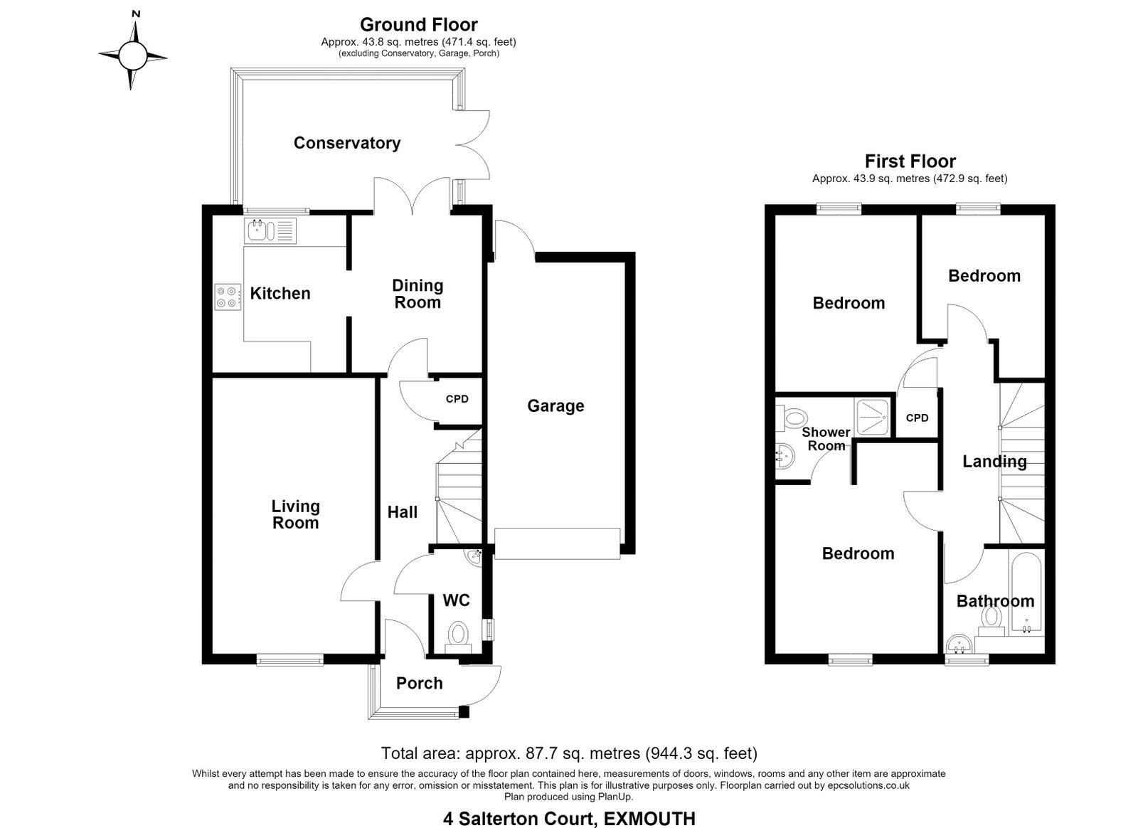 4, Salterton Court, Exmouth floorplan