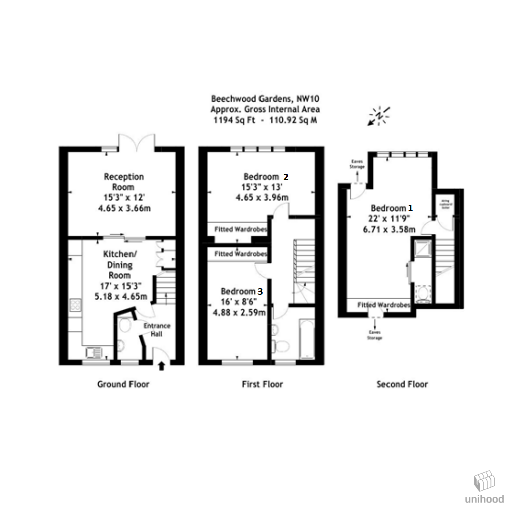 24 Beechwood Gardens 3, Beechwood Gardens, Park Royal floorplan