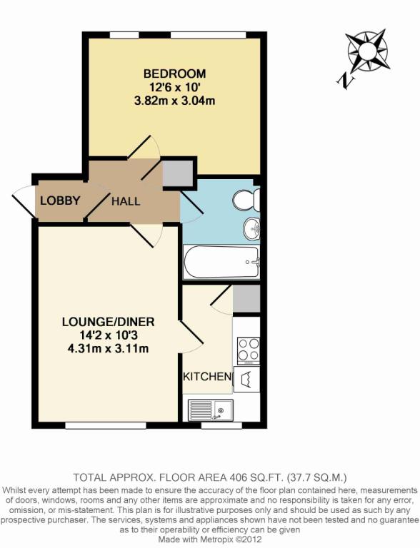 21, Compass House, Deptford floorplan