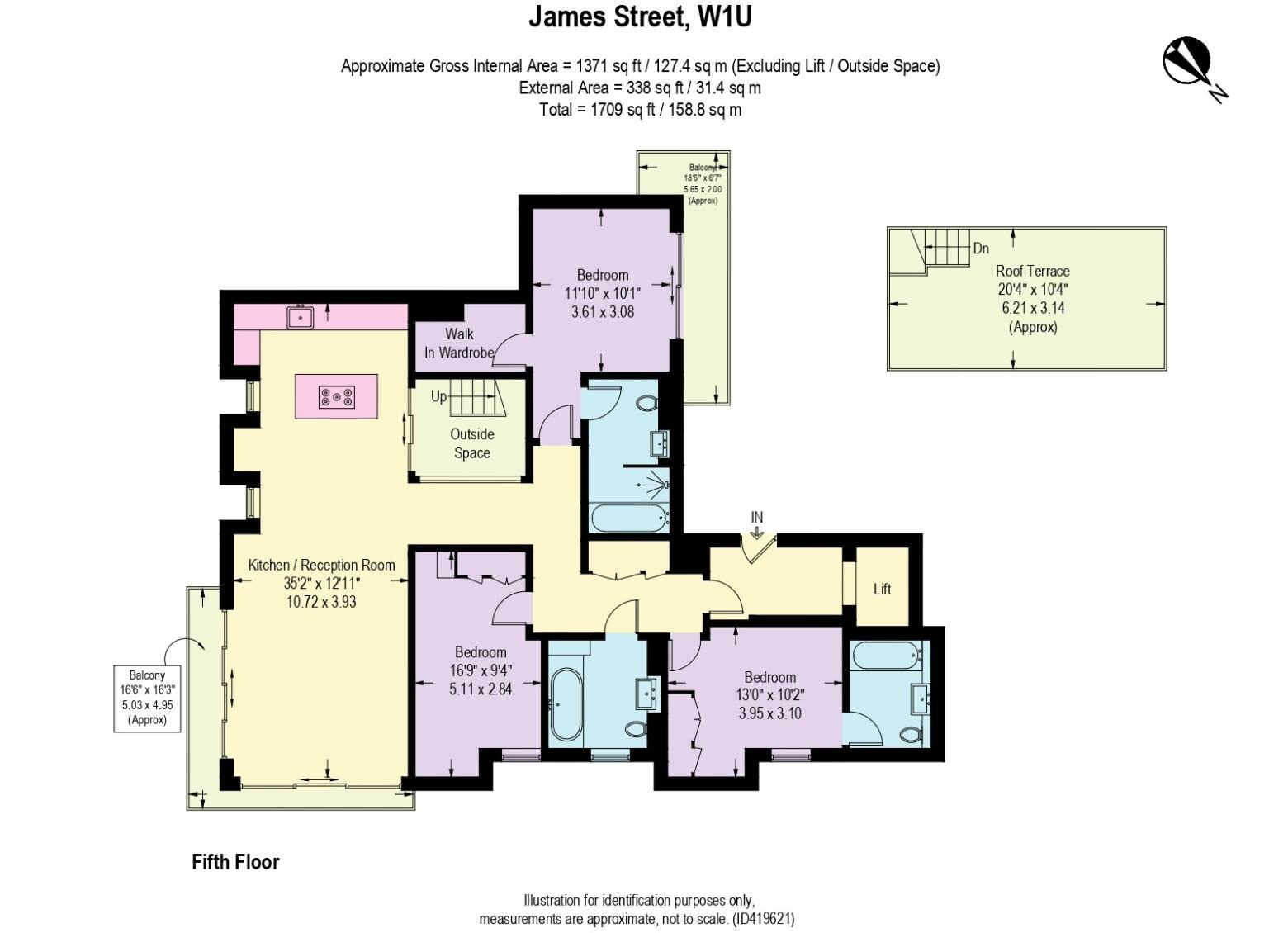 25, 25 James Street, London floorplan