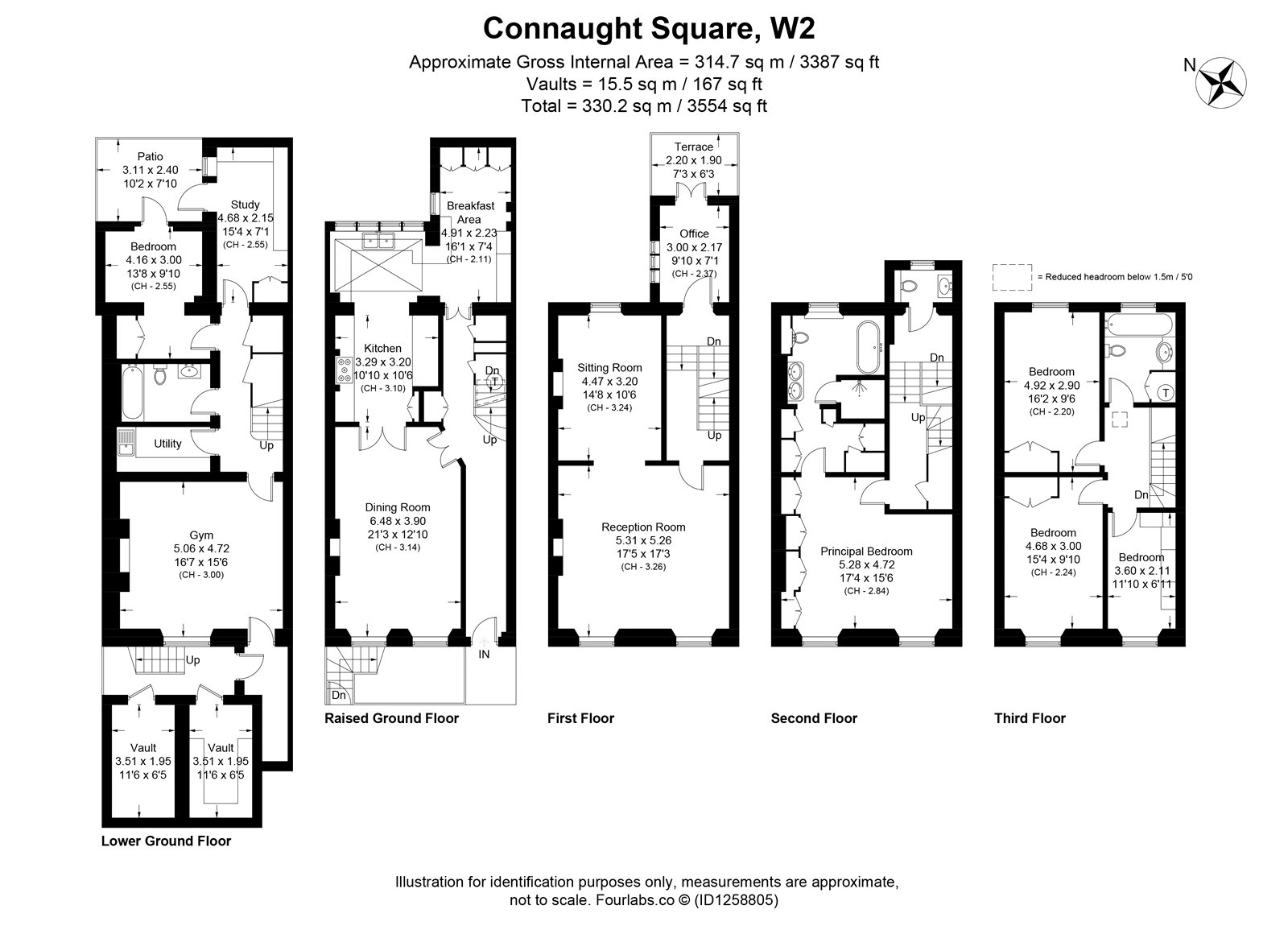 6, Connaught Square, London floorplan