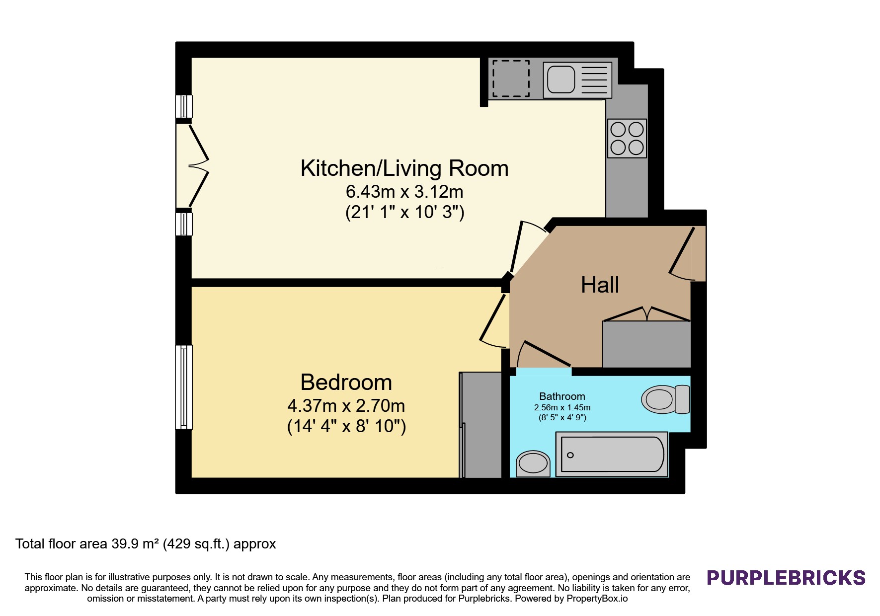 Flat 8/Charman House, 2 Bristowe Close, Brixton floorplan