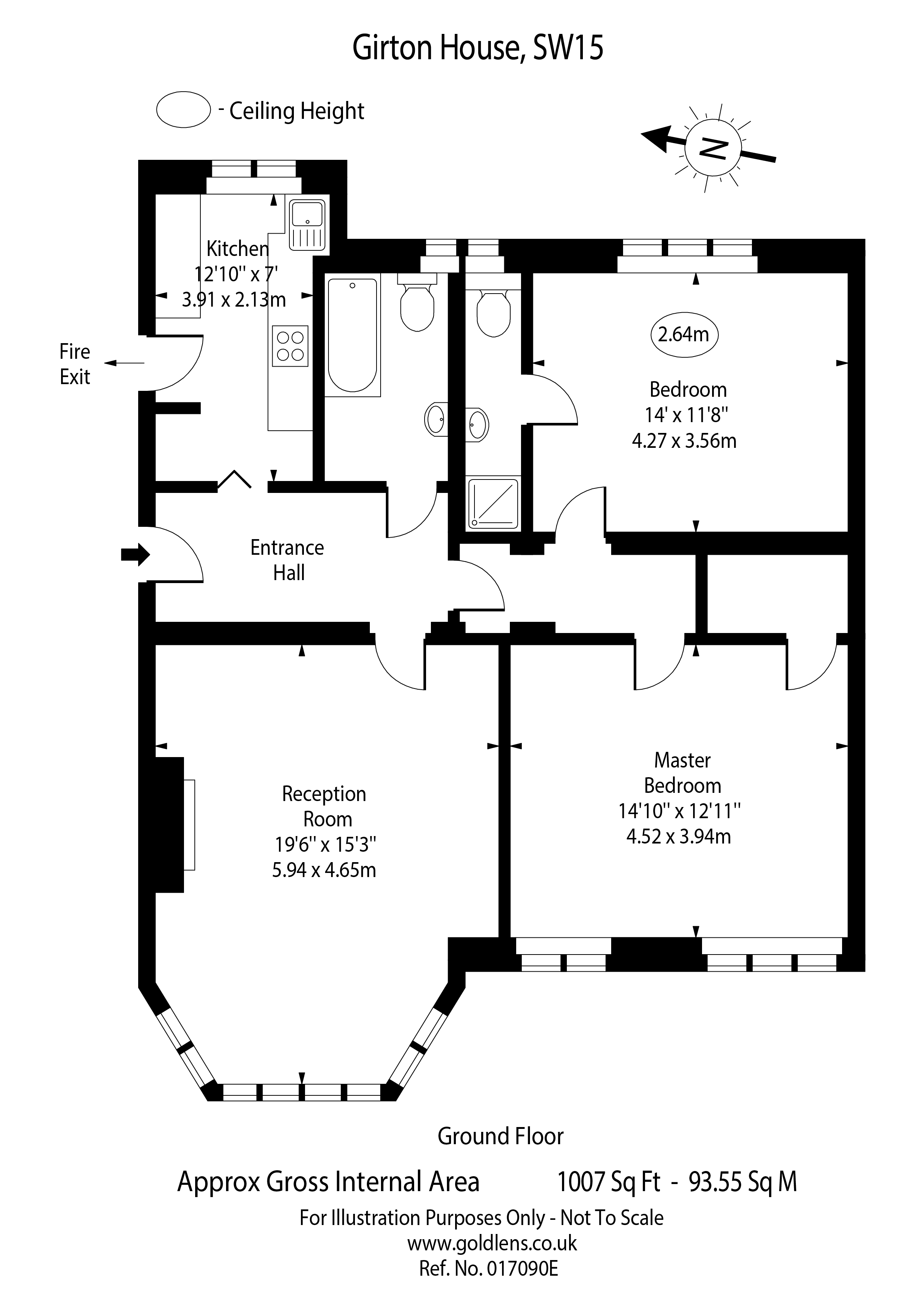 Girton House, Manor Fields, London SW15, 2 bedroom flat for sale