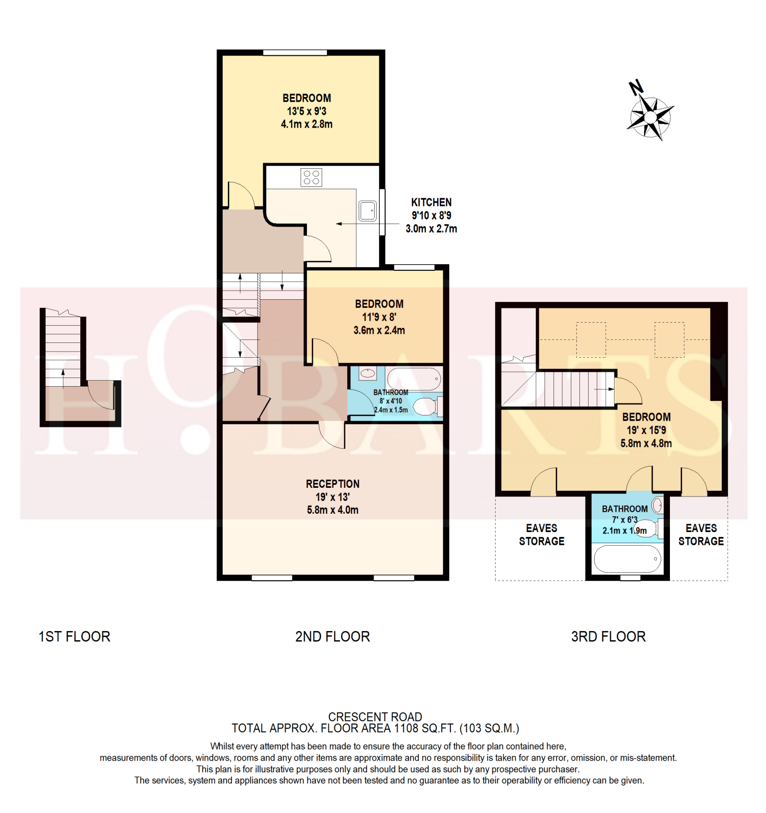 5b, Crescent Road, Alexandra Park, London floorplan
