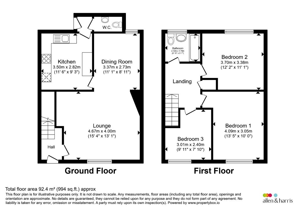 4, Glyn Eiddew, Cardiff floorplan