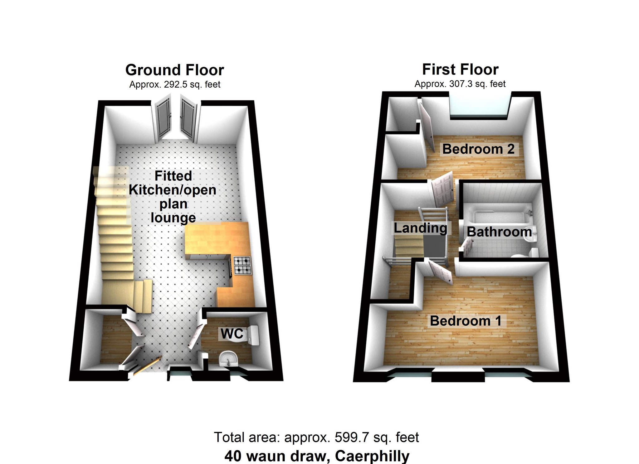 2 Bedrooms Semi-detached house for sale in Waun Draw, Caerphilly CF83