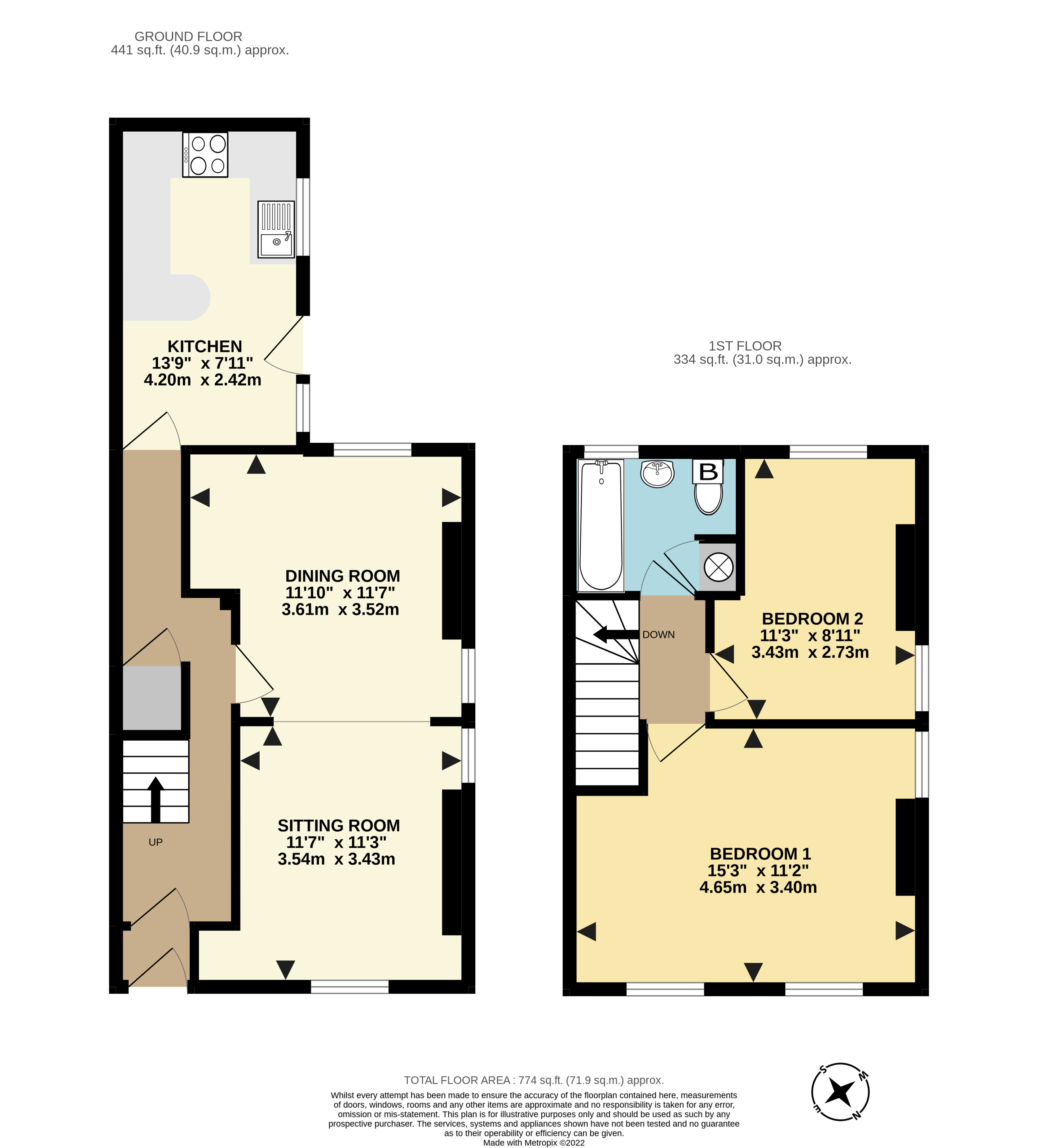 Warbro Road, Torquay TQ1, 2 bedroom end terrace house for sale