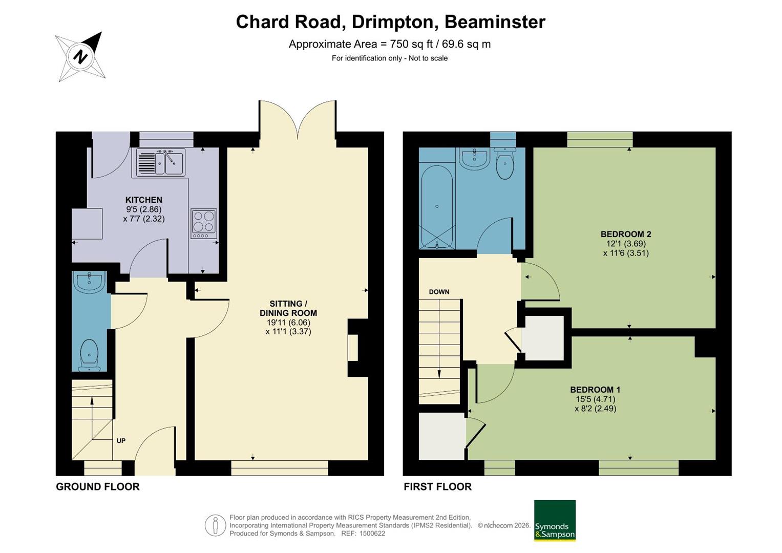 2, Honey Chant Cottages, Chard Road, Drimpton floorplan