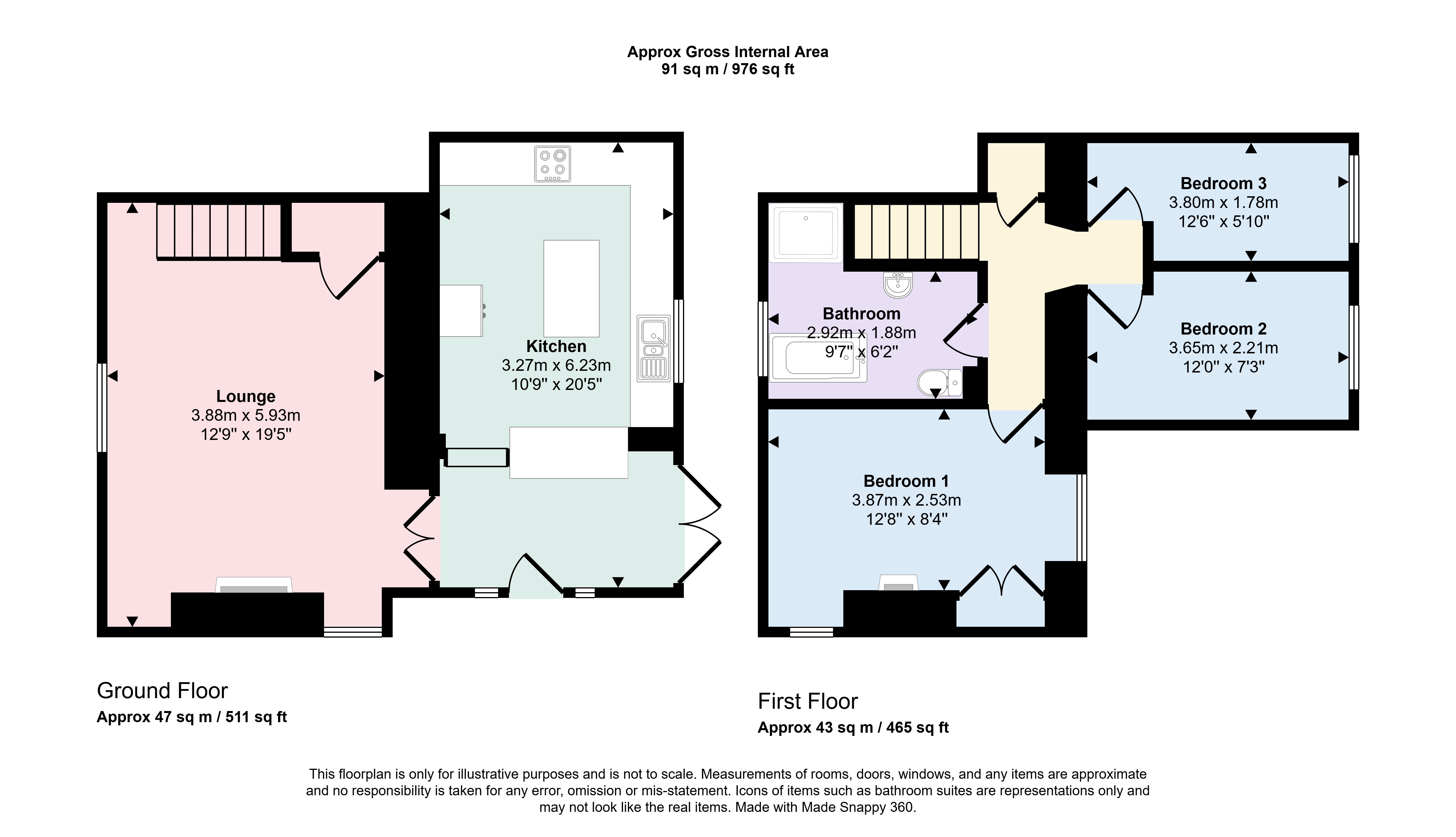 2, Myrtle Cottages, Polgooth floorplan