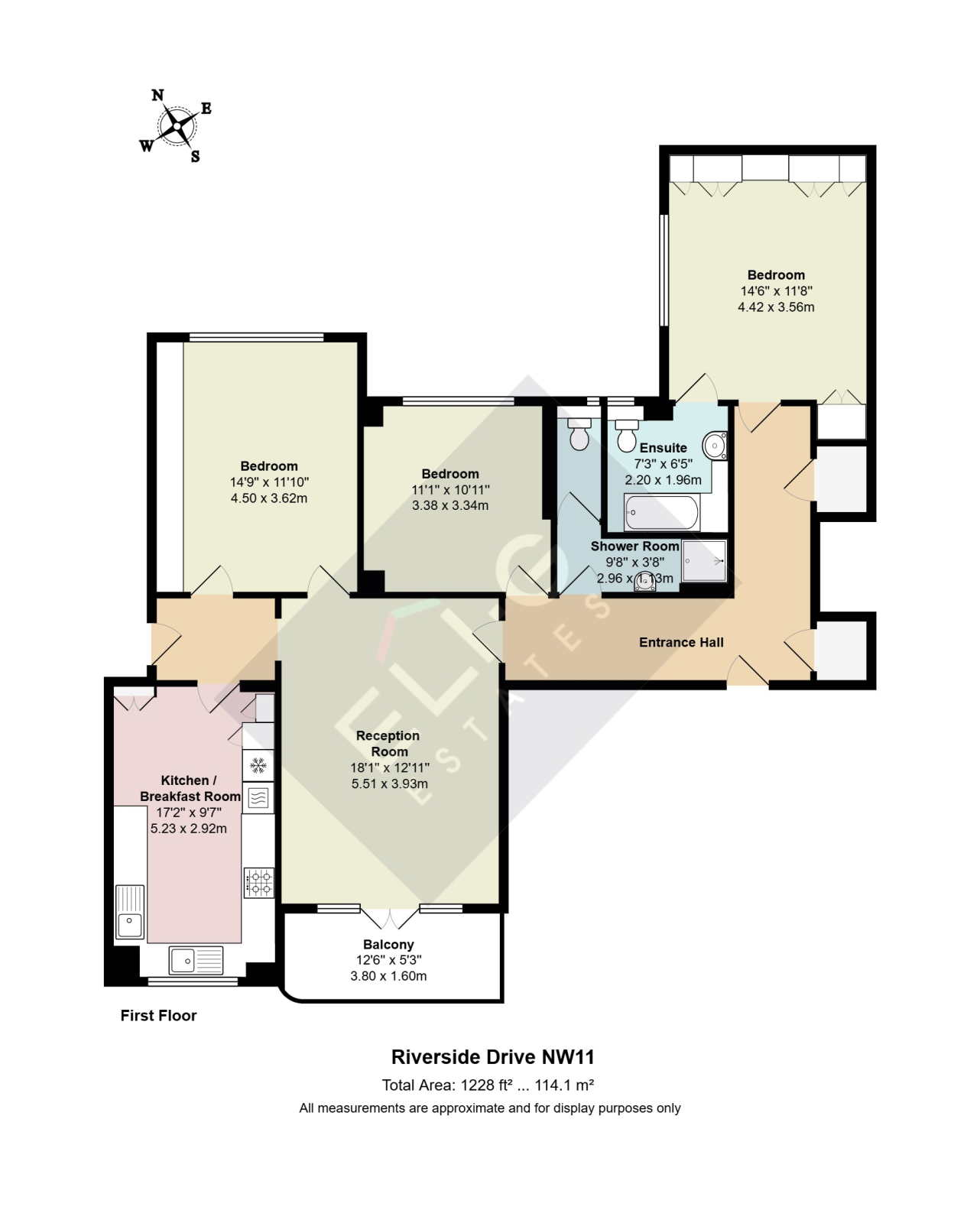 10 Riverside Drive, Golders Green Road, London floorplan