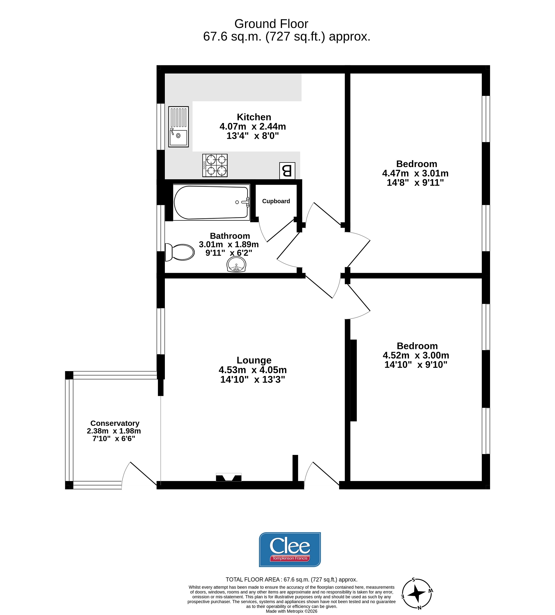 2 Maesycoed, 56 Garth Road, Builth Wells floorplan