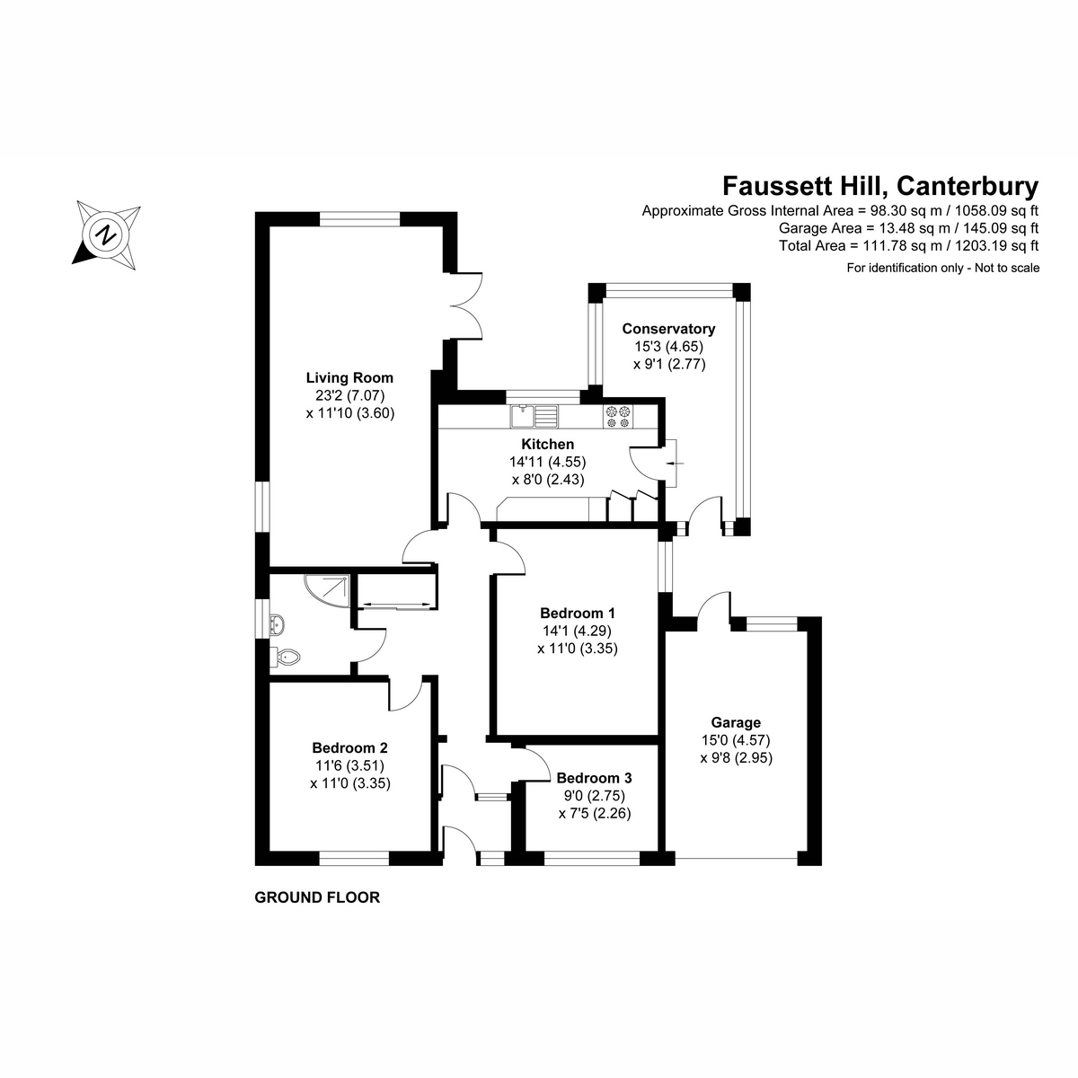 Faircrest, Faussett Hill, Canterbury floorplan