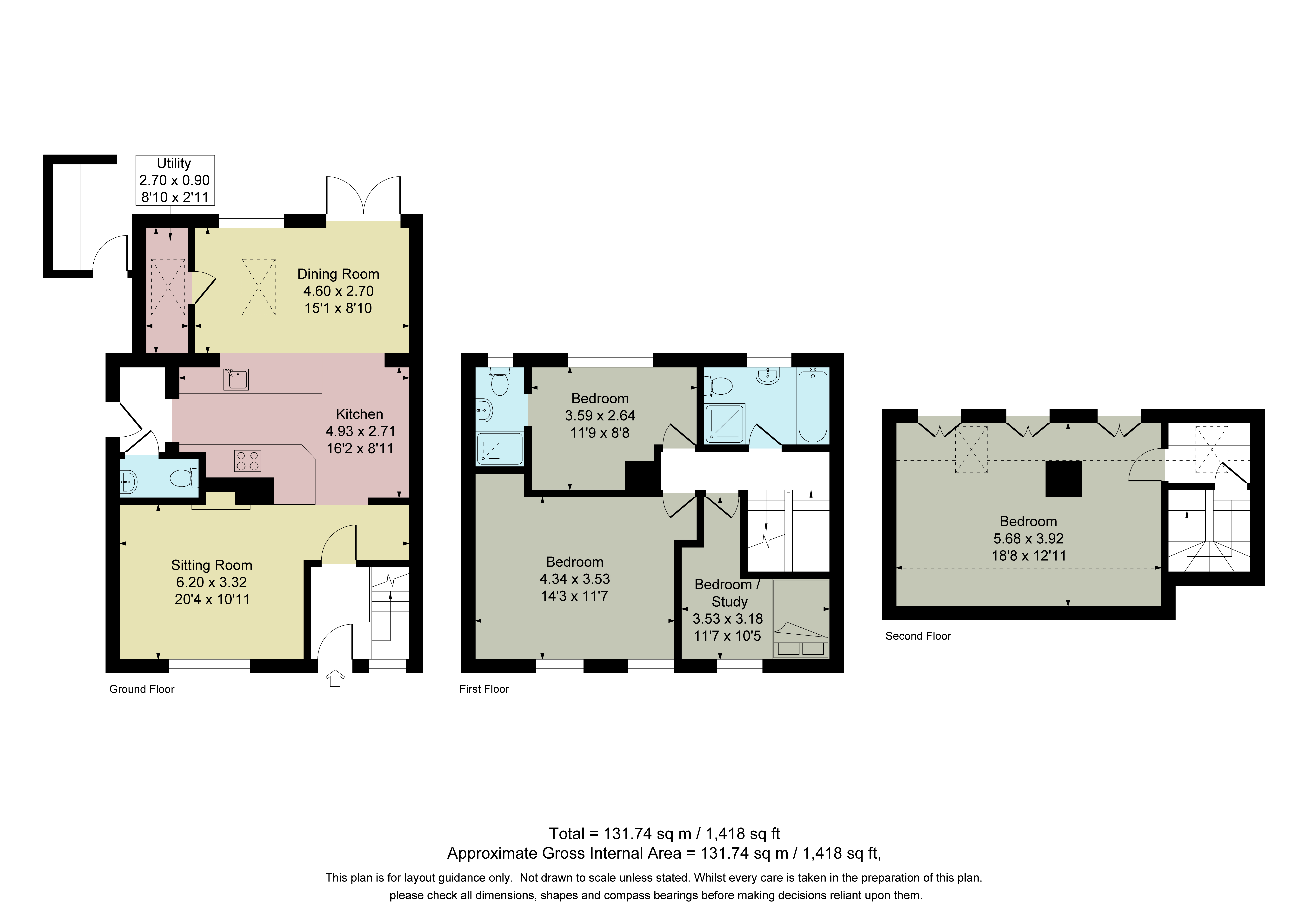 Candle Cottage, 130, The Street, Guildford floorplan