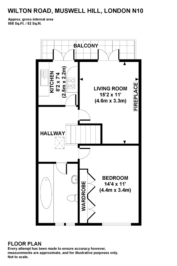 1 Bedrooms Flat to rent in Wilton Road, London N10