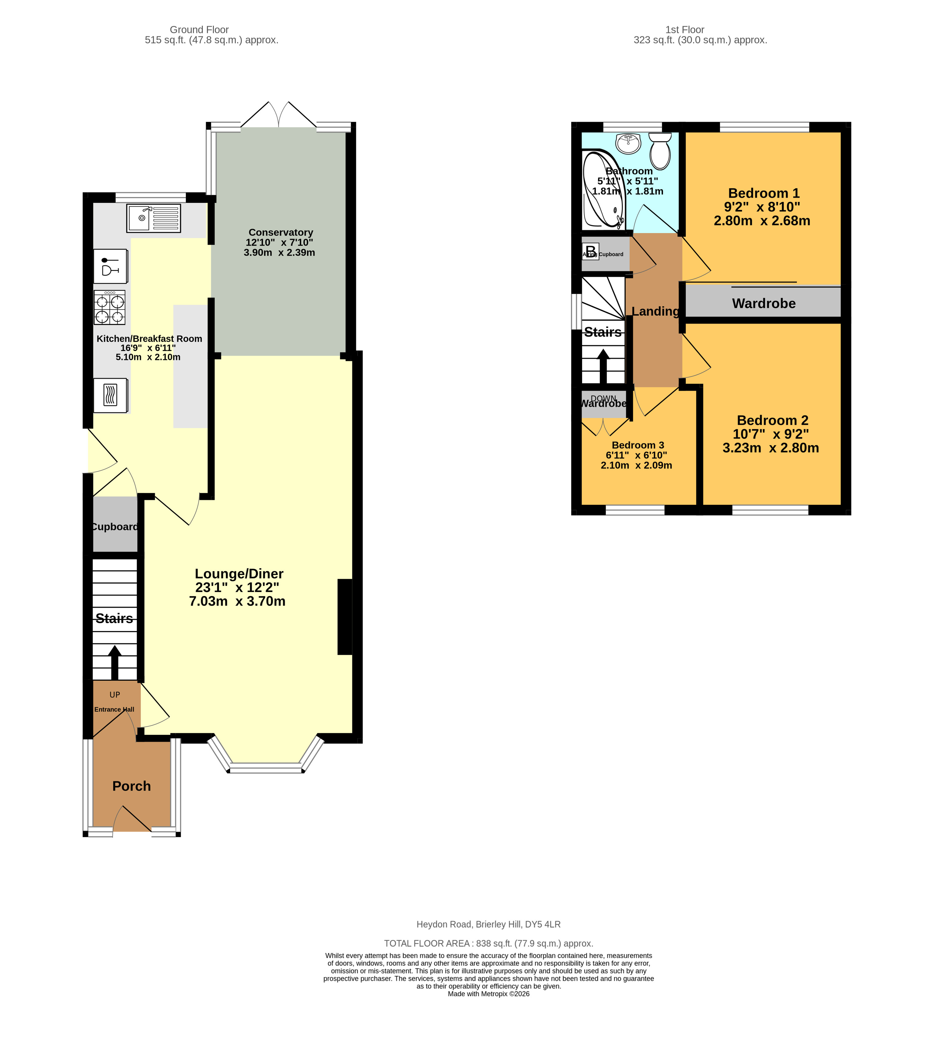 56, Heydon Road, Brierley Hill floorplan
