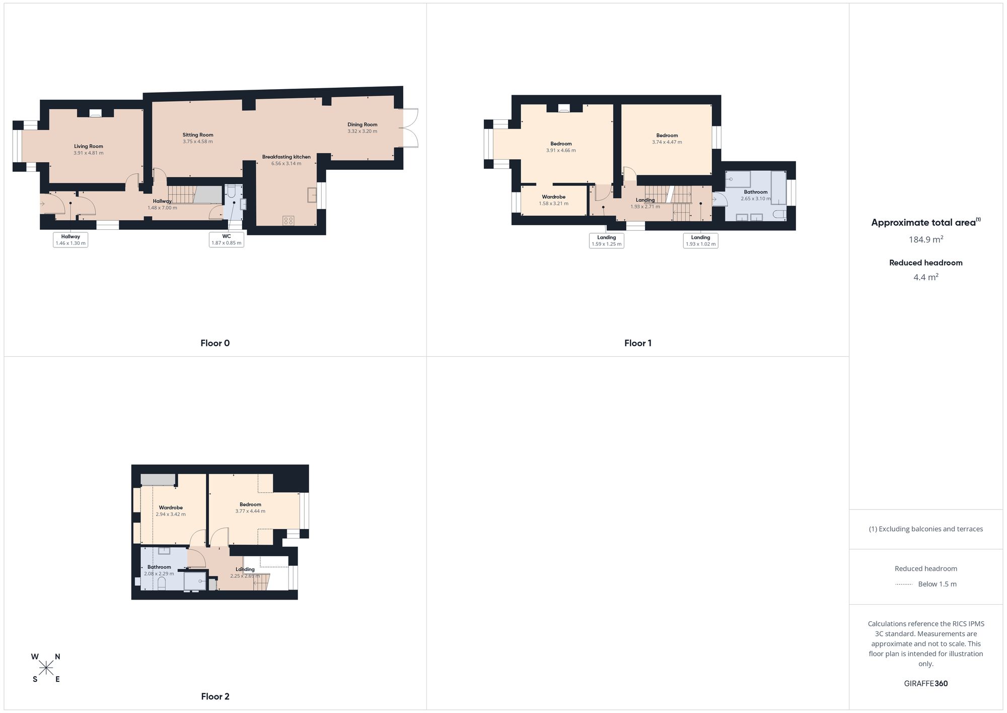 6 Urpeth Villas, Stanley floorplan