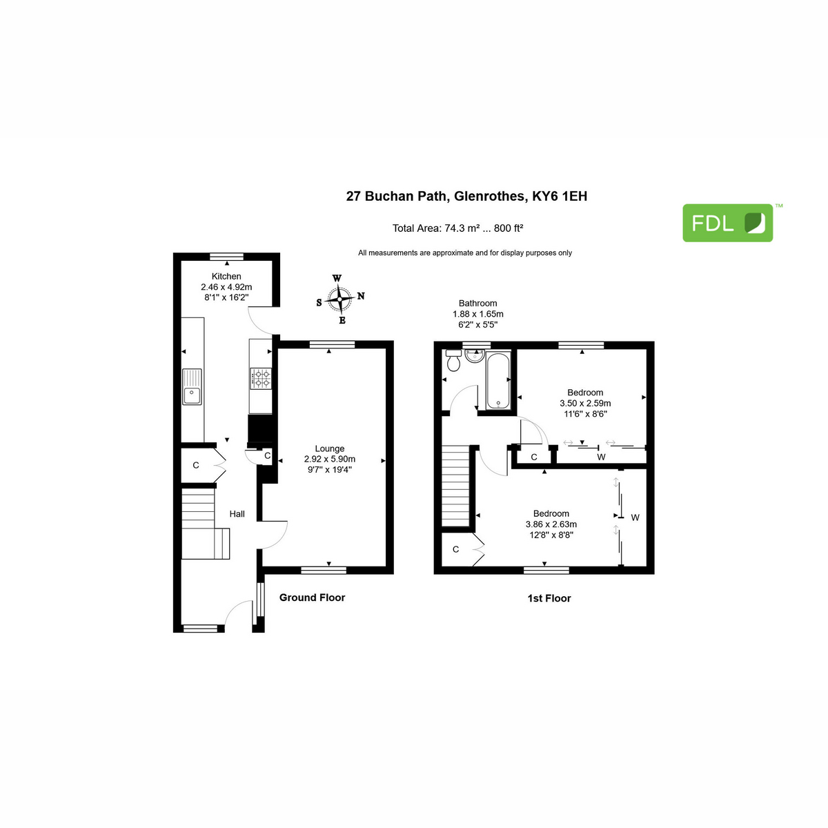 27, Buchan Path, Glenrothes floorplan
