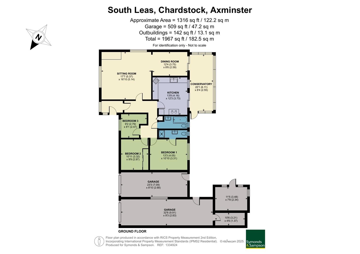 South Leas, Back Lane, Axminster floorplan