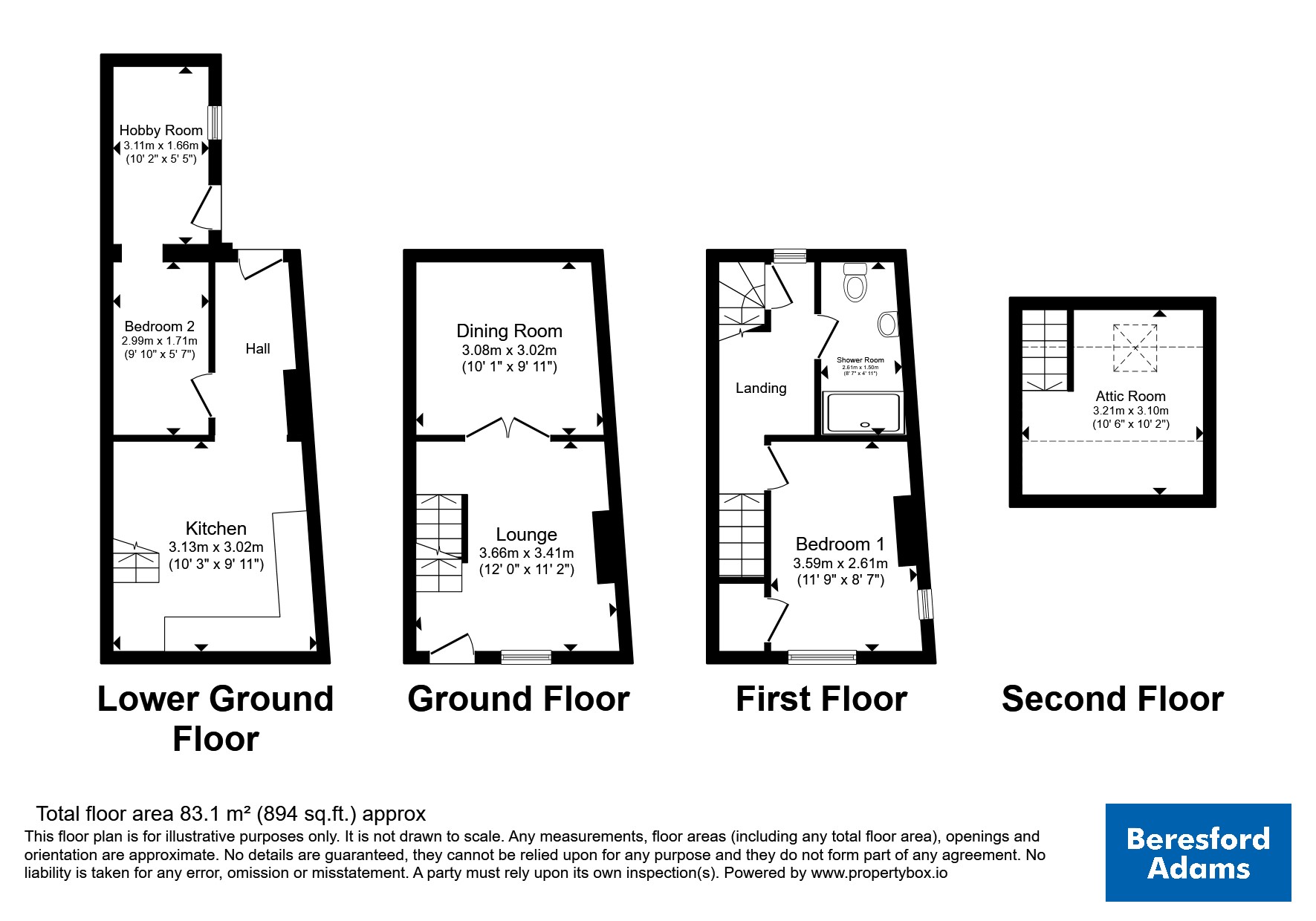 32, Lon Pobty, Gwynedd floorplan