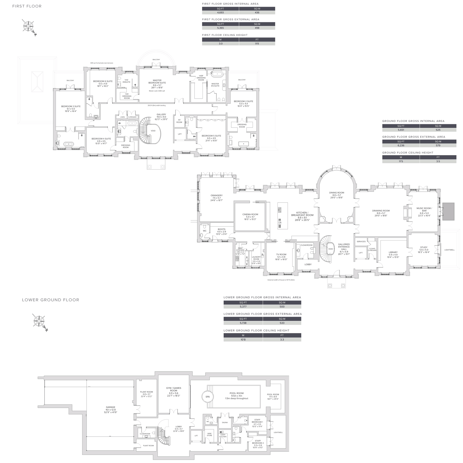 6 Bedrooms Detached house for sale in South Ridge, St. Georges Hill, Weybridge KT13