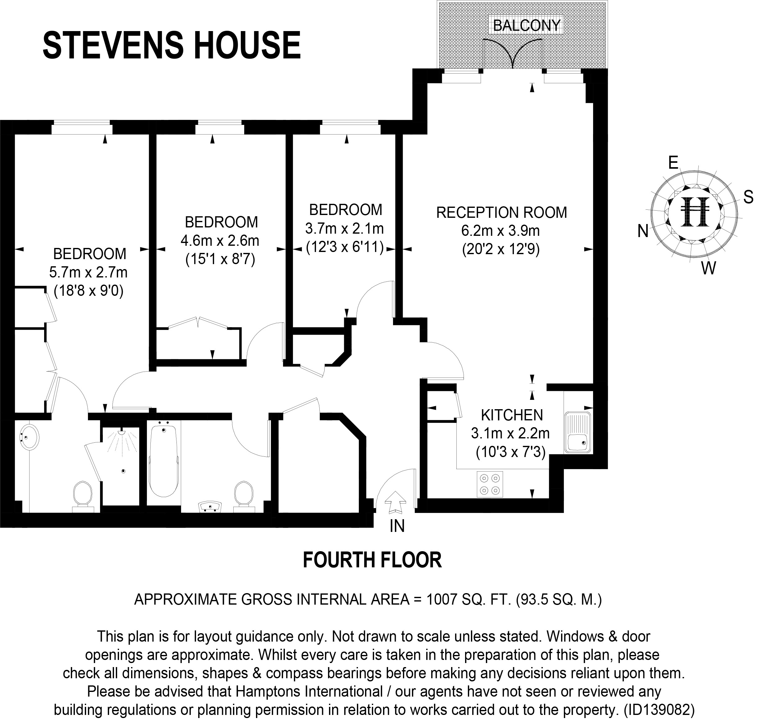 3 Bedrooms Flat to rent in Jerome Place, Kingston Upon Thames KT1