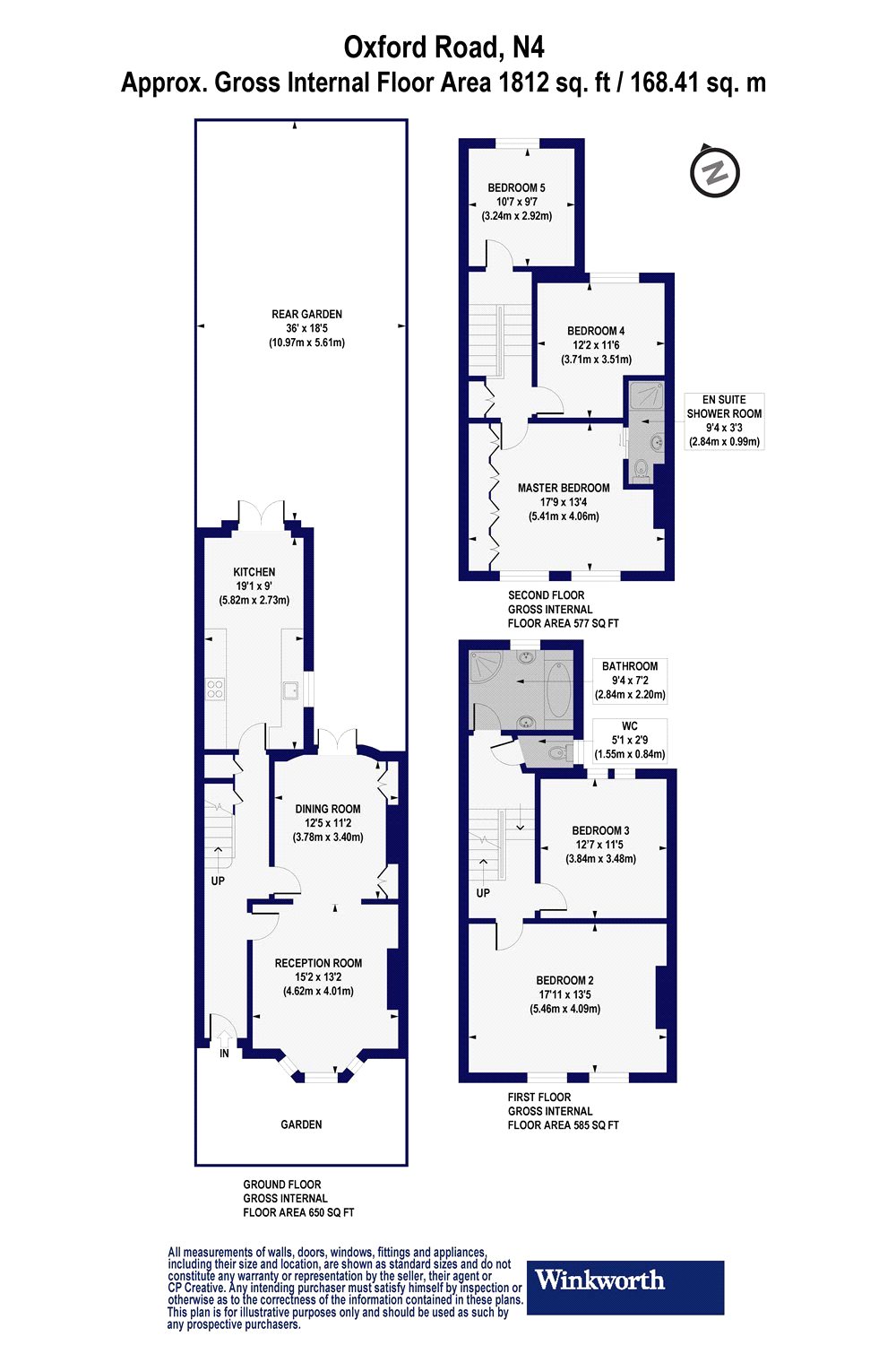 5 Bedrooms Terraced house to rent in Oxford Road, London N4