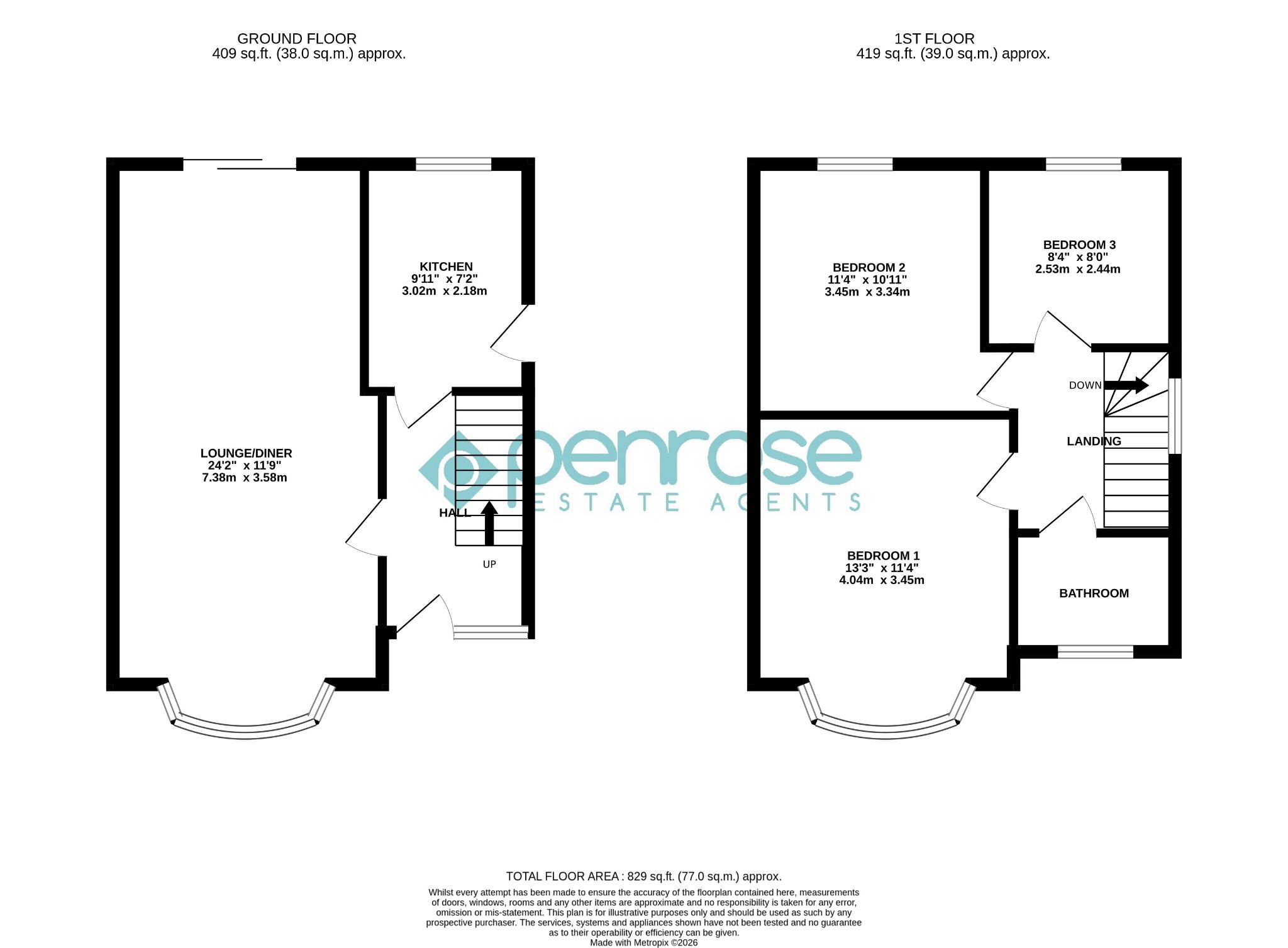 3 Somerset Avenue, Luton, Bedfordshire floorplan