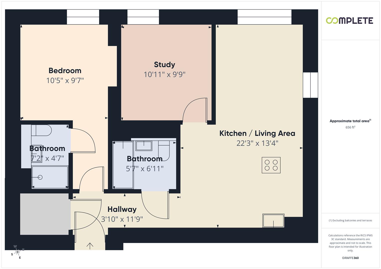 10404 No. 1 Old Trafford, 10404 No. 1 Old Trafford, 4 Wharf End, Manchester floorplan