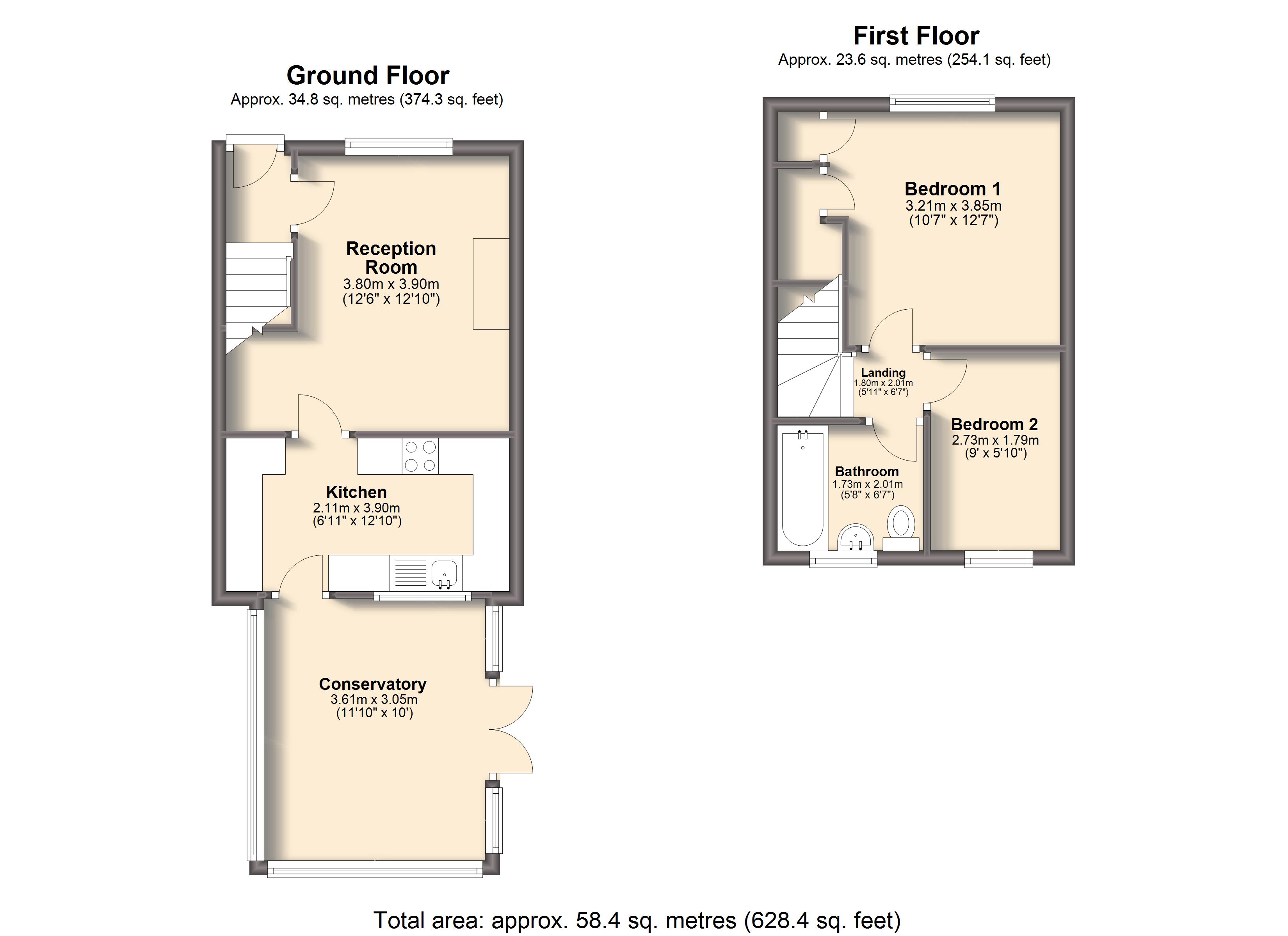 2 Bedrooms Town house for sale in Firvale Road, Walton, Chesterfield S42