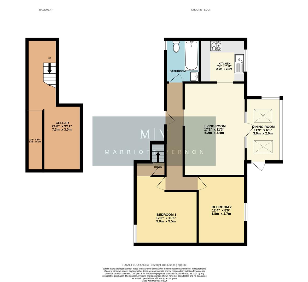 Flat 2, 26, Dornton Road, South Croydon floorplan
