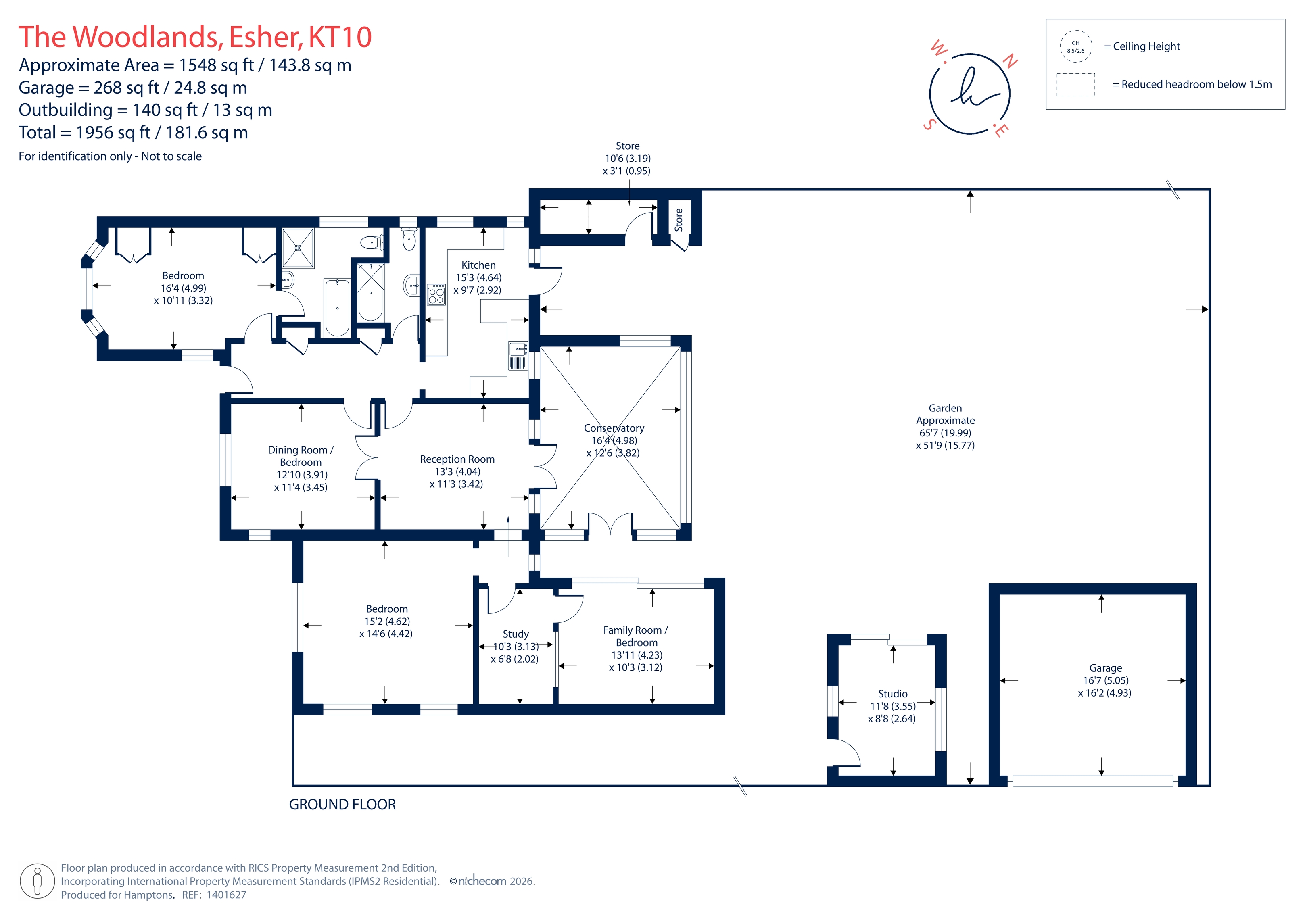 55, The Woodlands, Esher floorplan