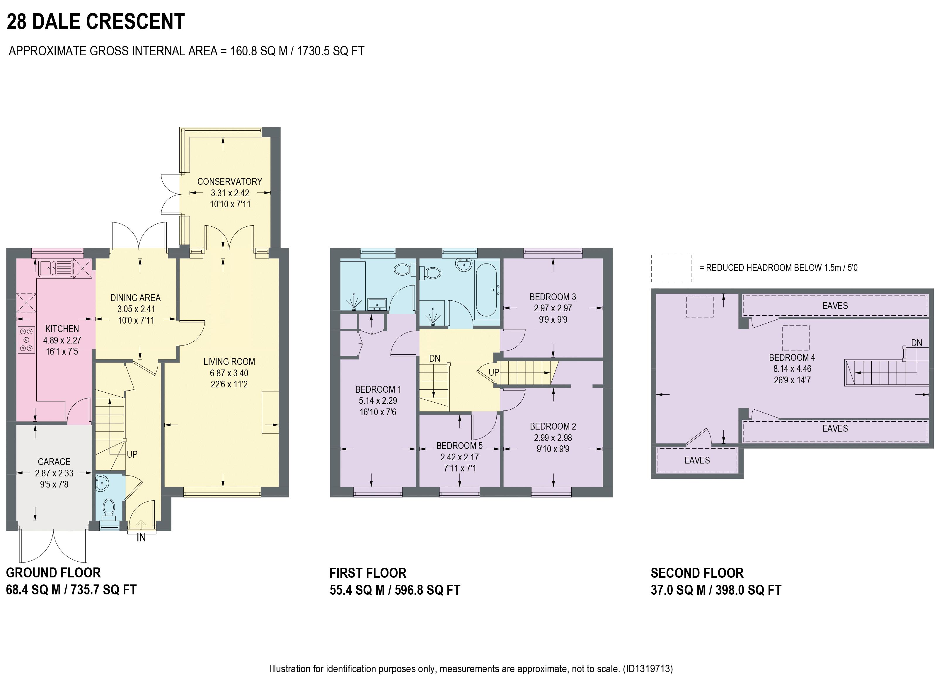 28, Dale Crescent, Chesterfield floorplan